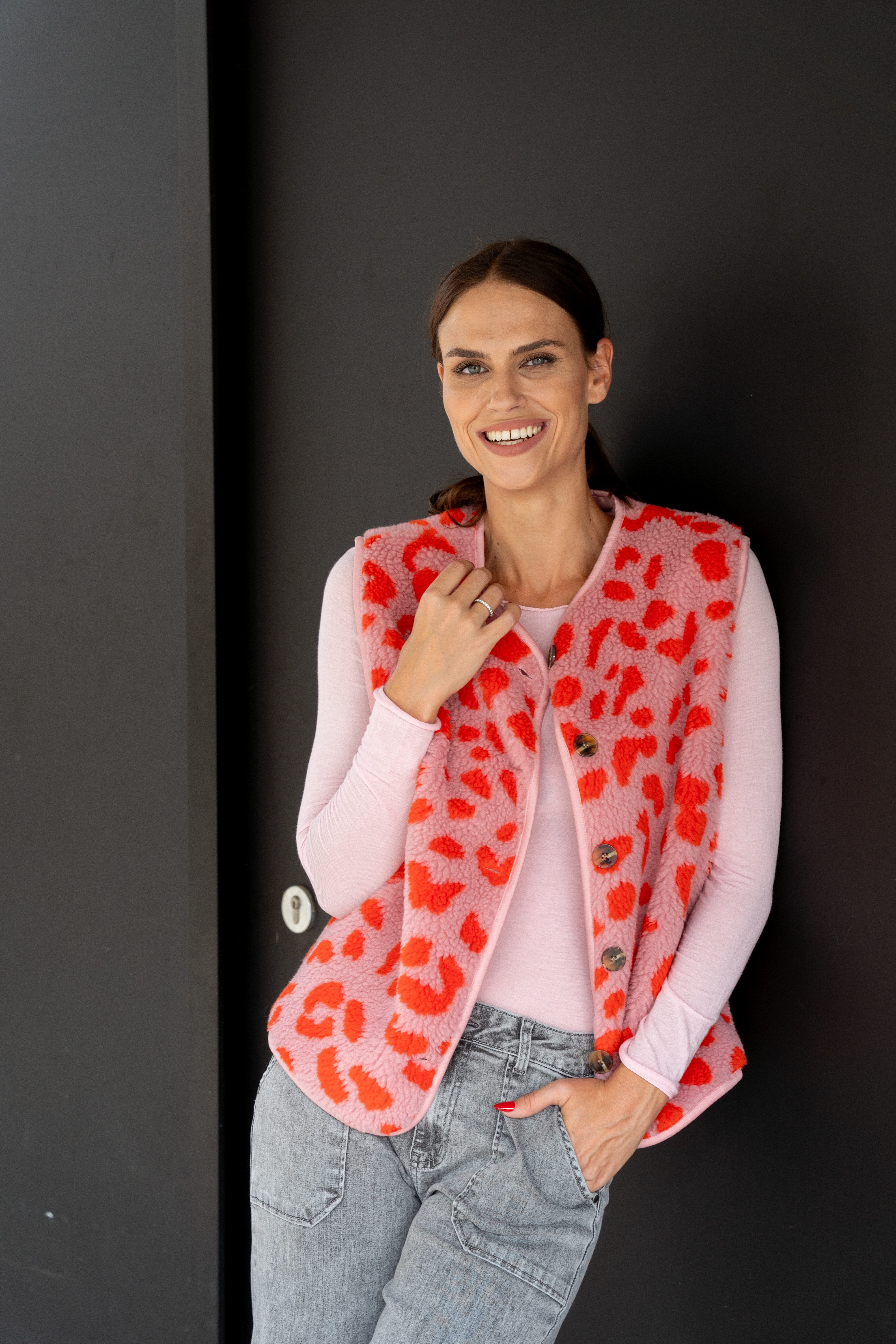 von Herzen Fellimitatweste LEO TEDDYWESTE "PINK PANTHER" - Onesize - Leopri günstig online kaufen