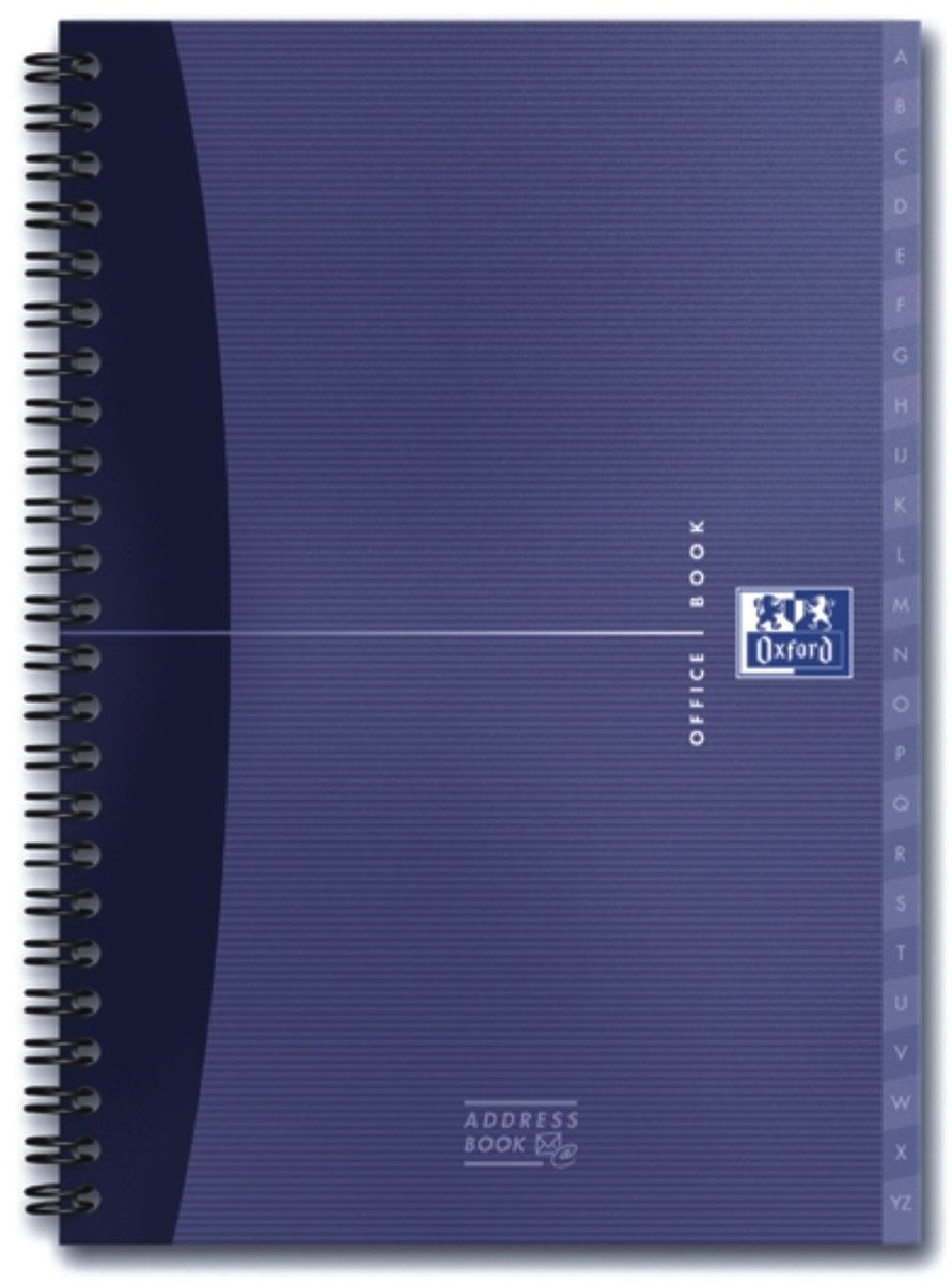 OXFORD Tagebuch Adressbuch Office A5 80 Blatt farbig sortiert
