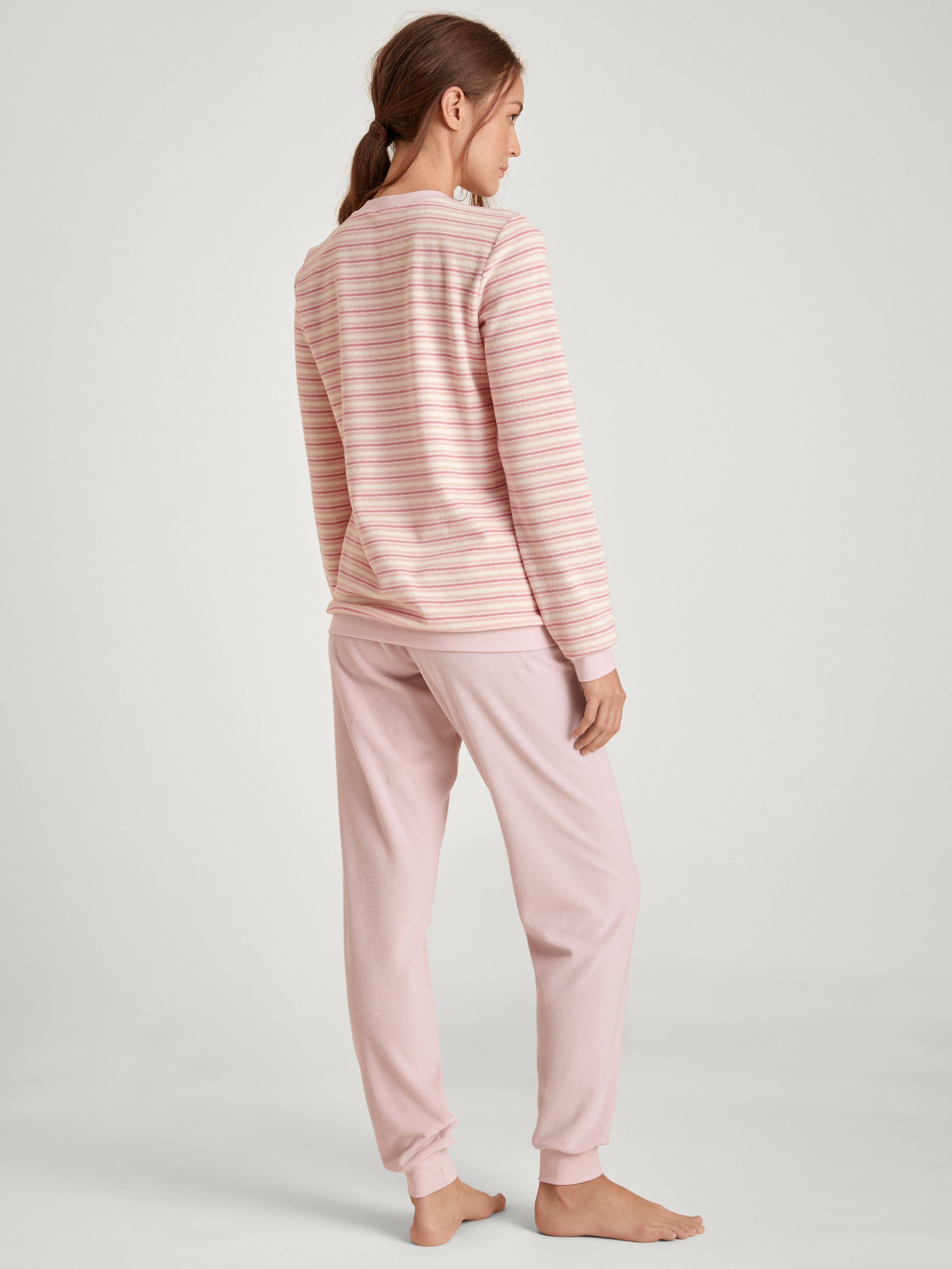 CALIDA Pyjama Calida Stück) (1 1 1 41693 Rose tlg., Bündchenpyjama Damen Stück, peach