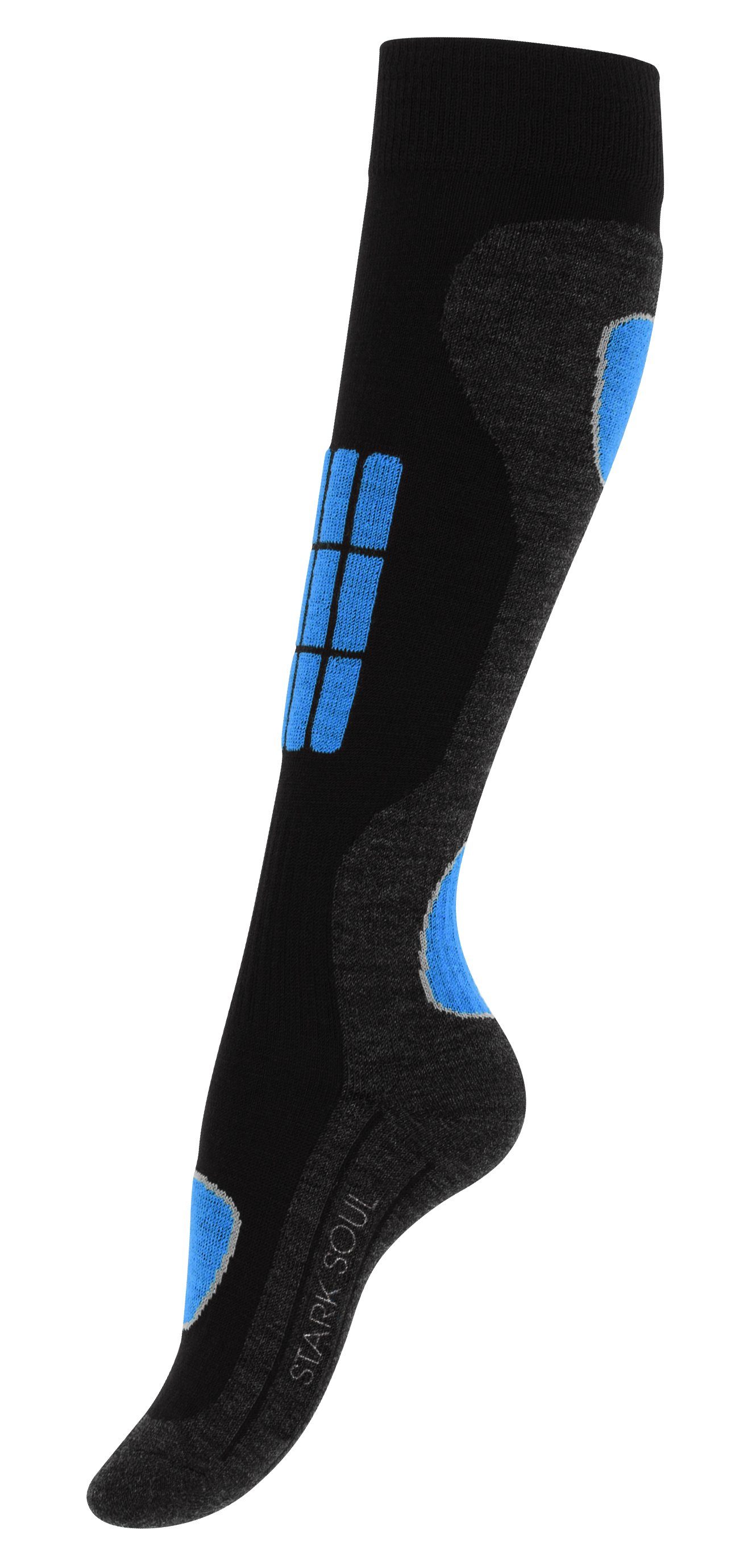 Stark Soul® Skisocken Ski & Snowboard Socken, Wintersport Socken mit Spezialpolsterung (2 Paar) Dehnungszonen an Knöchel und Spann, dickes Proteegewebe, flache Nähte