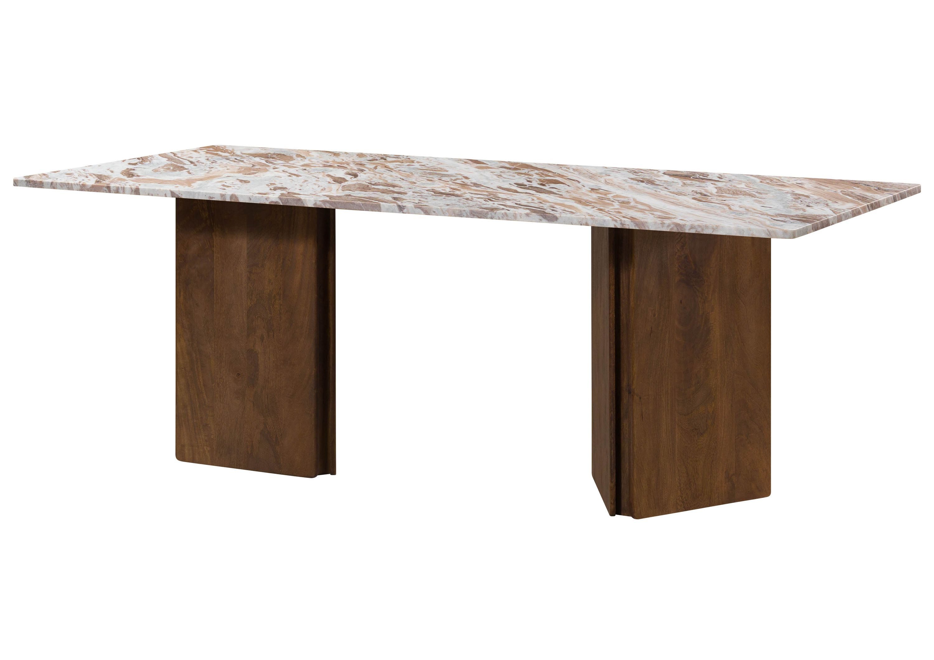 Massivmoebel24 Esstisch LUGANOMangoMassivholzbraun (Massivholz teilmontiert 139 kg LUGANO #206), Mango 180x90 cm braun lackiert
