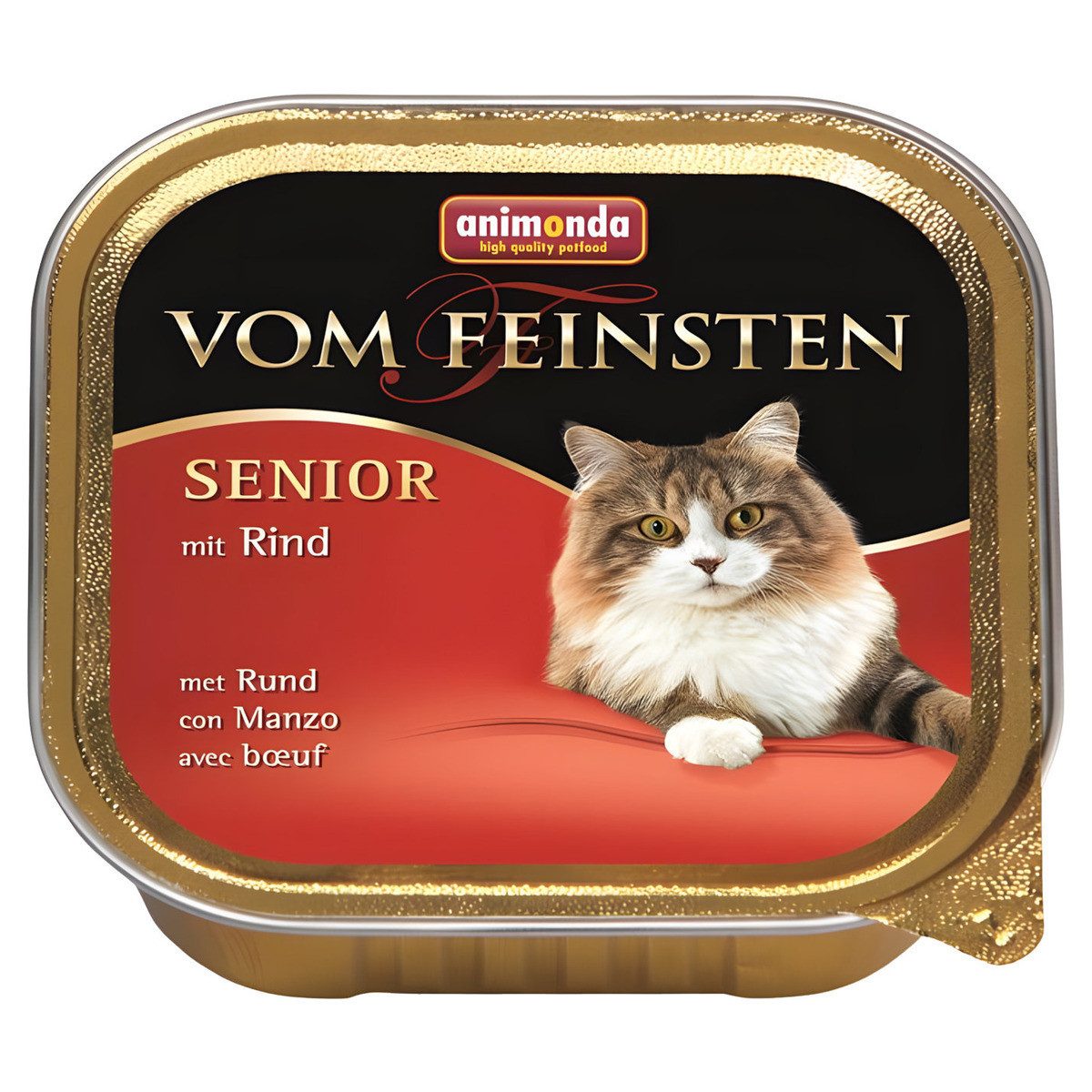Animonda vom Feinsten Senior mit Rind 100 g - 32 Stück, Nassfutter für: Katze