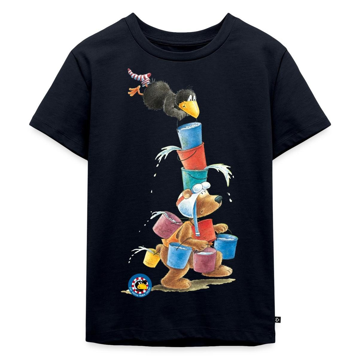 T-Shirt Der kleine Rabe Socke mit Eddi Wassereimer Kinder Premium T-Shirt