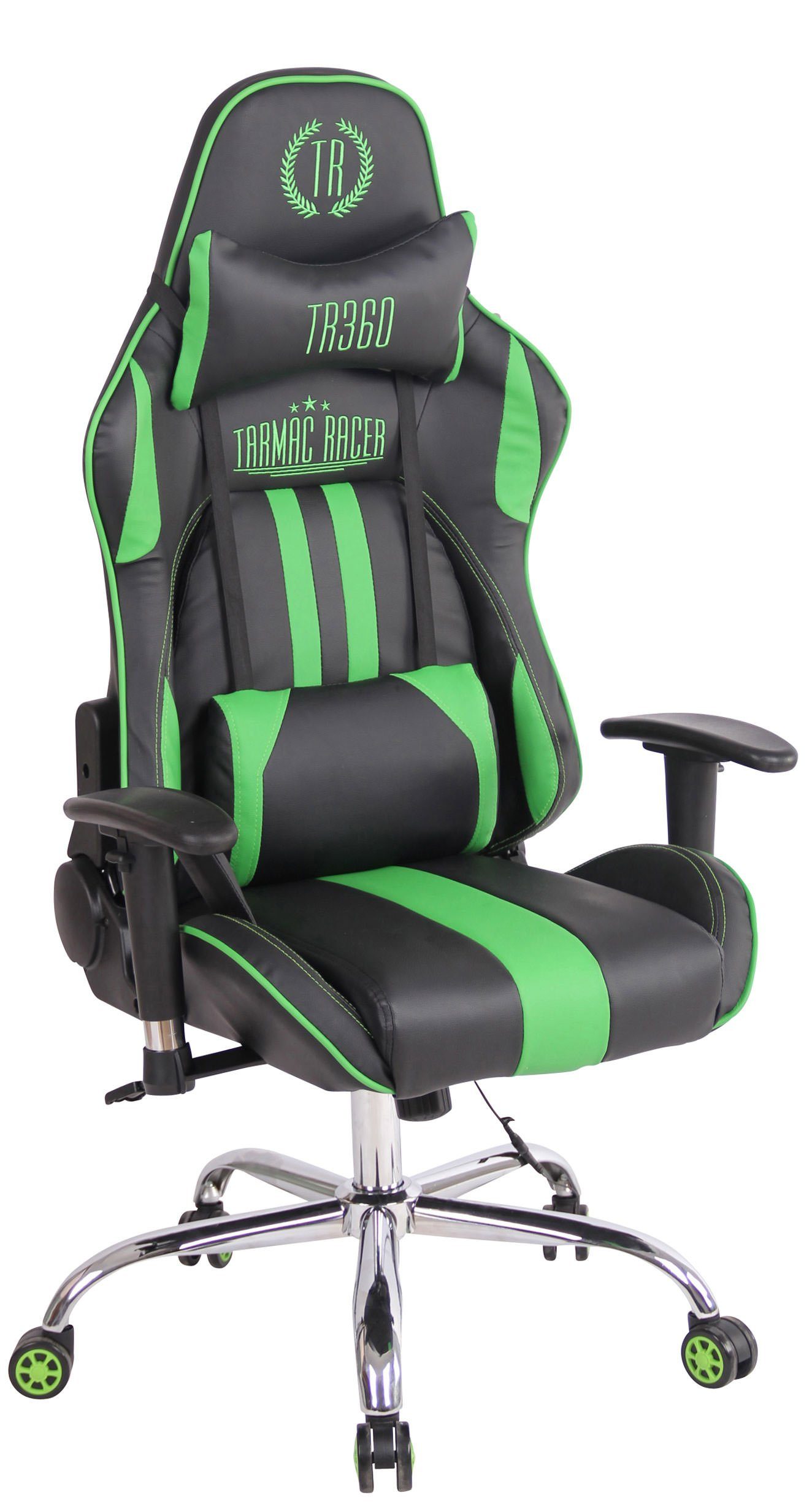 CLP Gaming Chair Limit XM Kunstleder, mit Massagefunktion schwarz/grün | Stühle