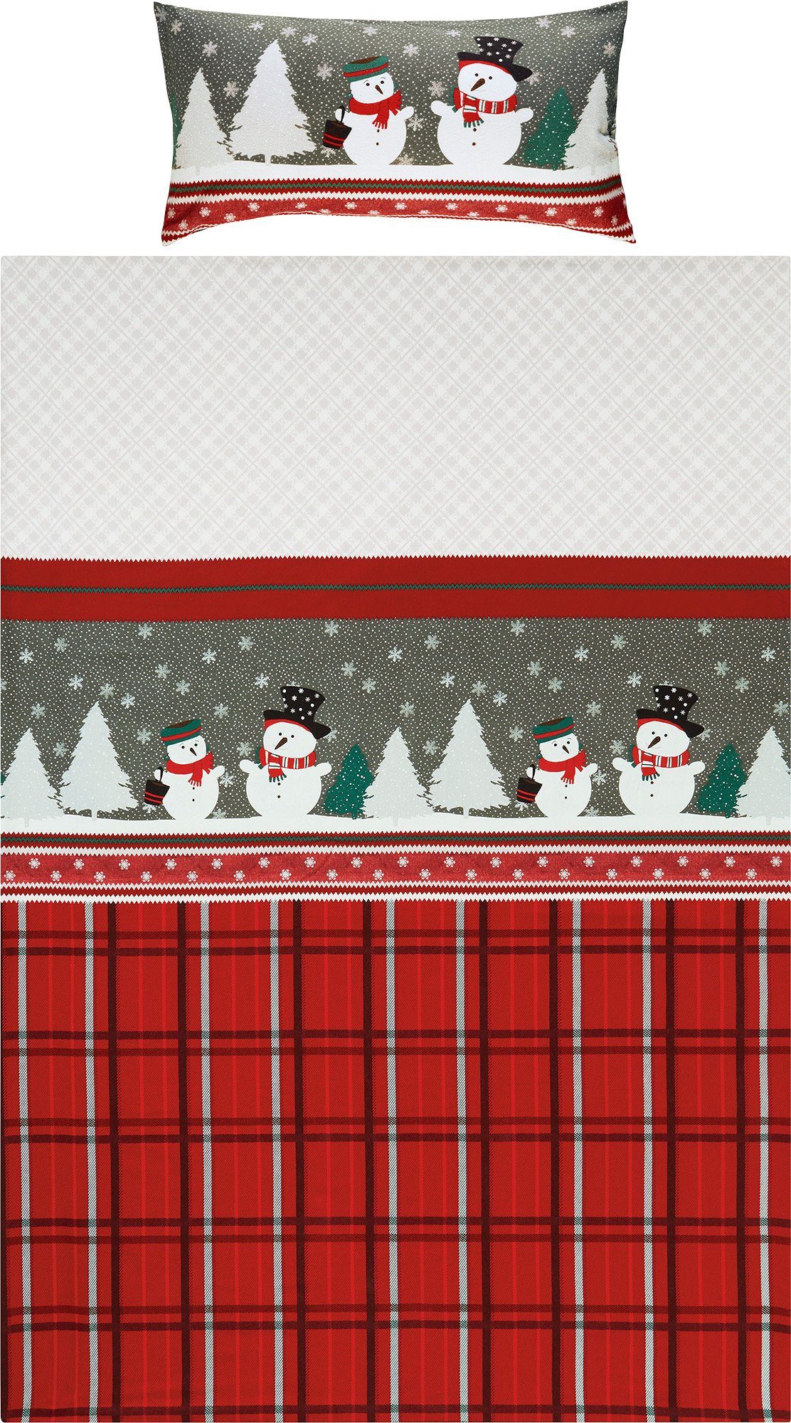 REDBEST Bettwäsche Bettwäsche, Biber, Karo günstig online kaufen