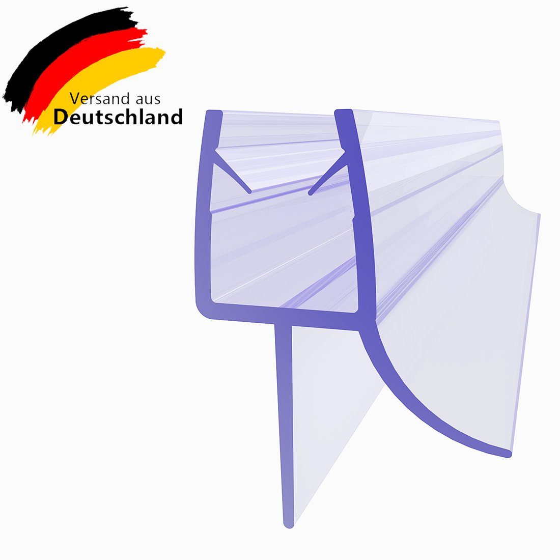 SONNI Duschdichtung PVC Duschdichtung für 6mm 8mm Glasdicke 70-120cm Schimmelbeständigkeit, L: 70 cm