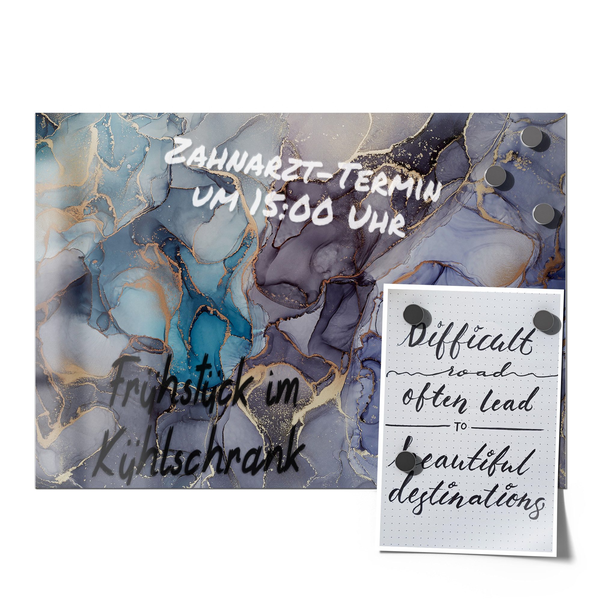 Thumbnail - DEQORI Magnetfolie 'Stilvoller Tinteneffekt', beschreibbar universal Magnetmatte magnetisch Folie Planer Kalender