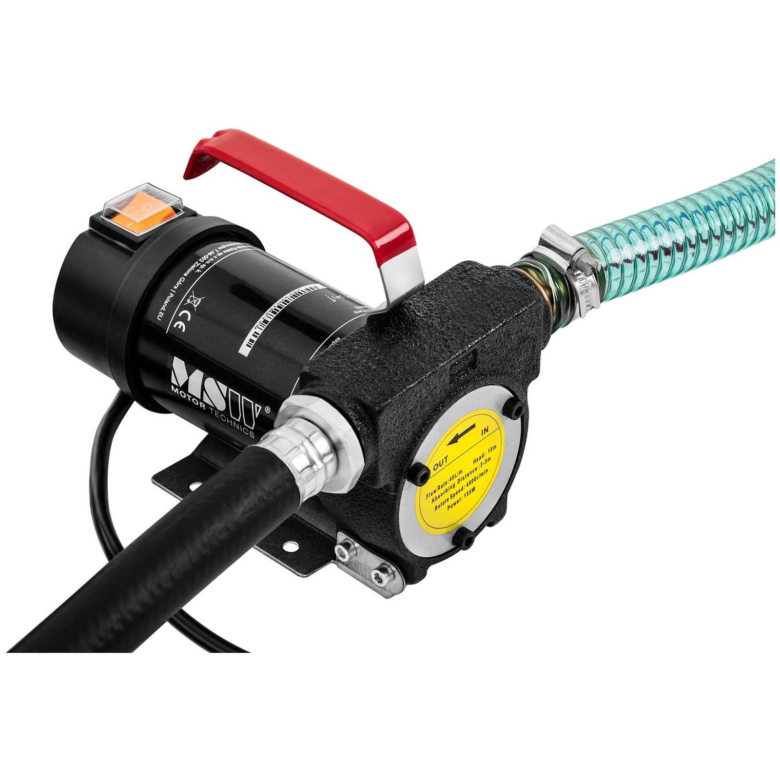 MSW Ölabsaugpumpe Dieselpumpe selbstsaugend Heizölpumpe Ölpumpe 12 V 40 l/min – Bild 2 von 3