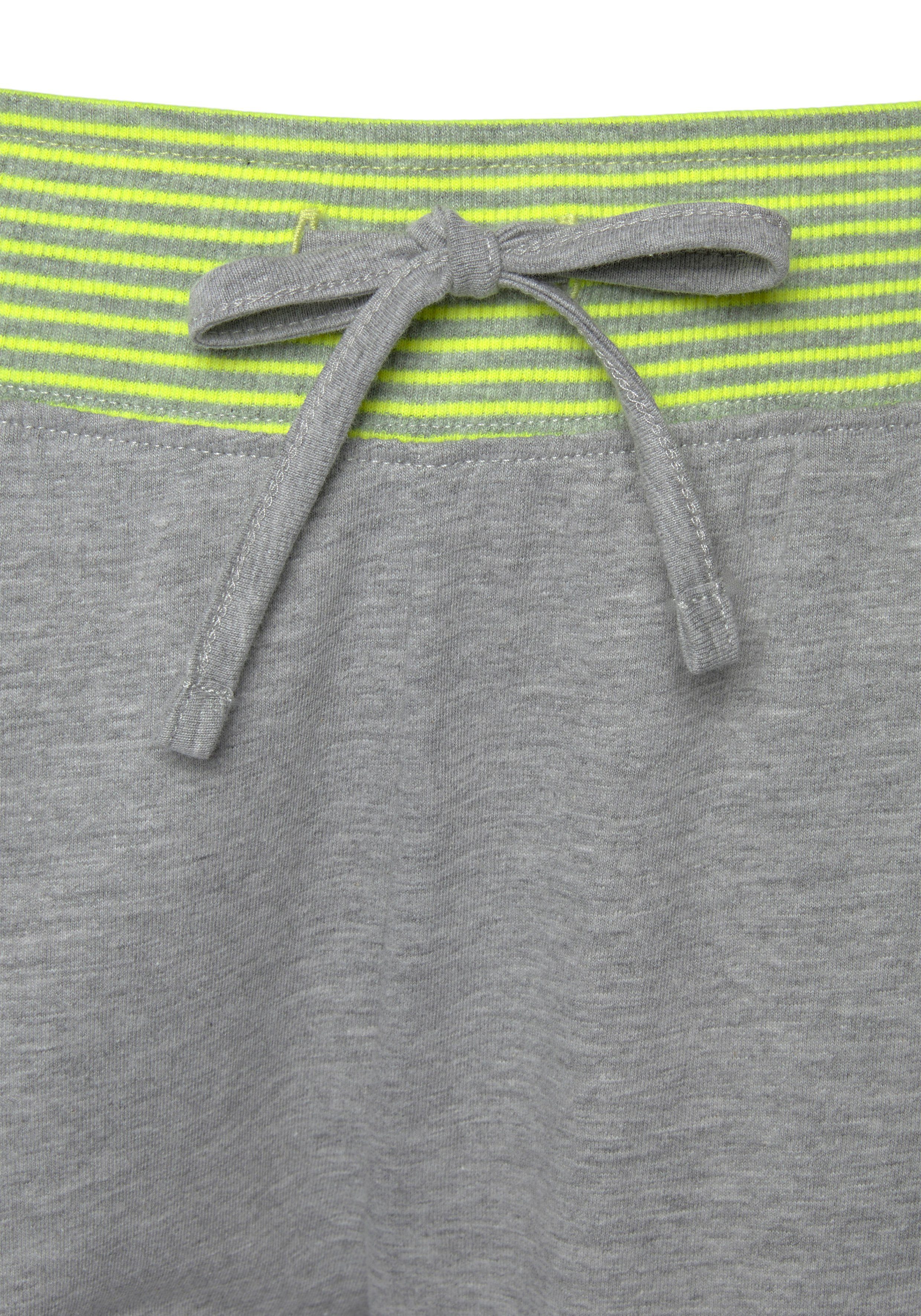 grau/neon-gelb tlg) mit Neonfarben (2 in Vivance dekorativen Pyjama Dreams Flatlock-Nähten