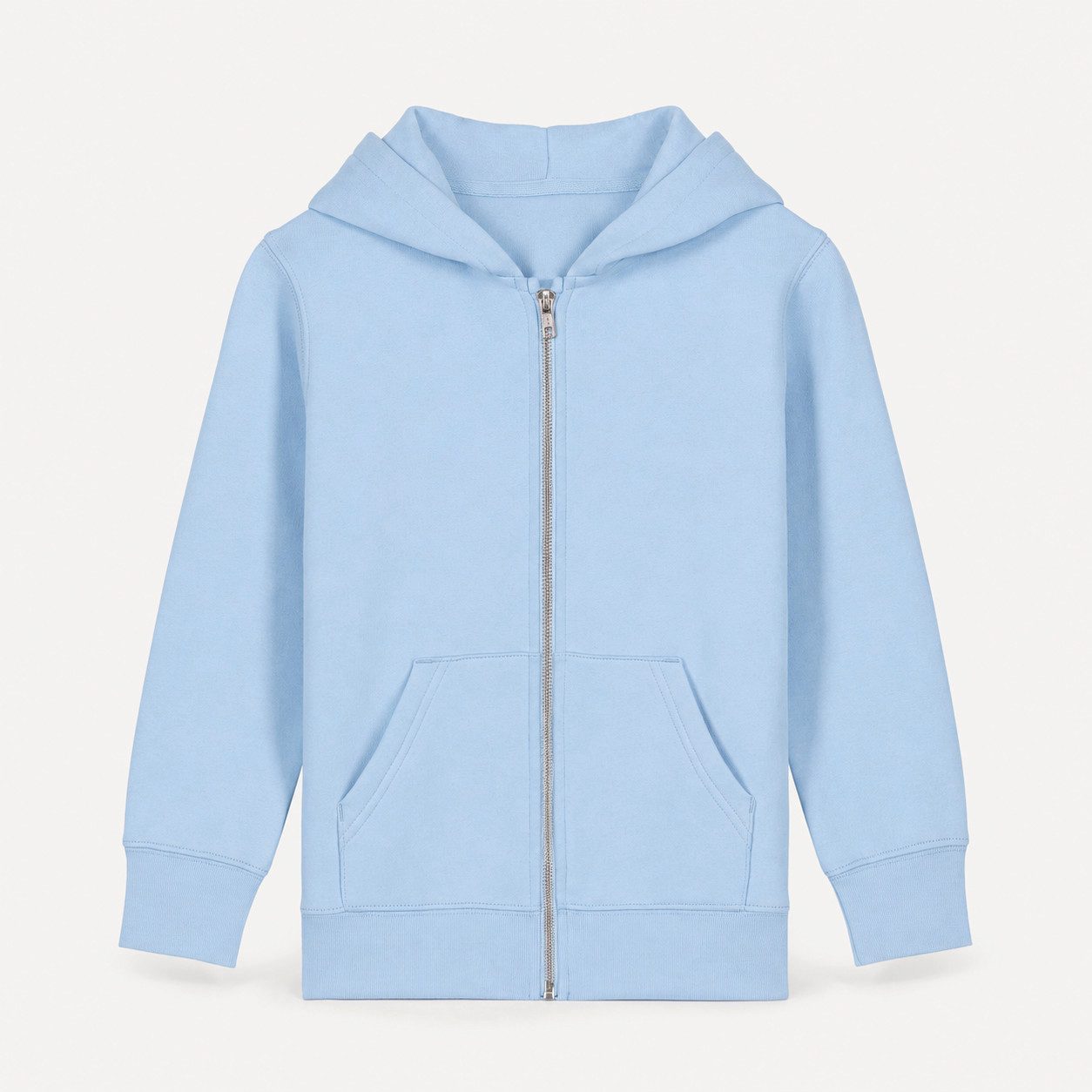 Sitztgut Kapuzensweatjacke Kinder Zip-Hoodie aus Bio-Baumwolle (1-tlg) Doppellagige Kapuze, Metallreißverschluss und Kängurutaschen