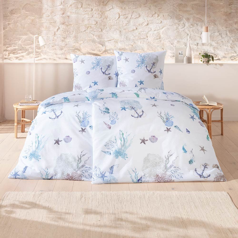 Estella Bettwäsche George, Seersucker, 2 teilig, Seersucker aus 100% reiner günstig online kaufen