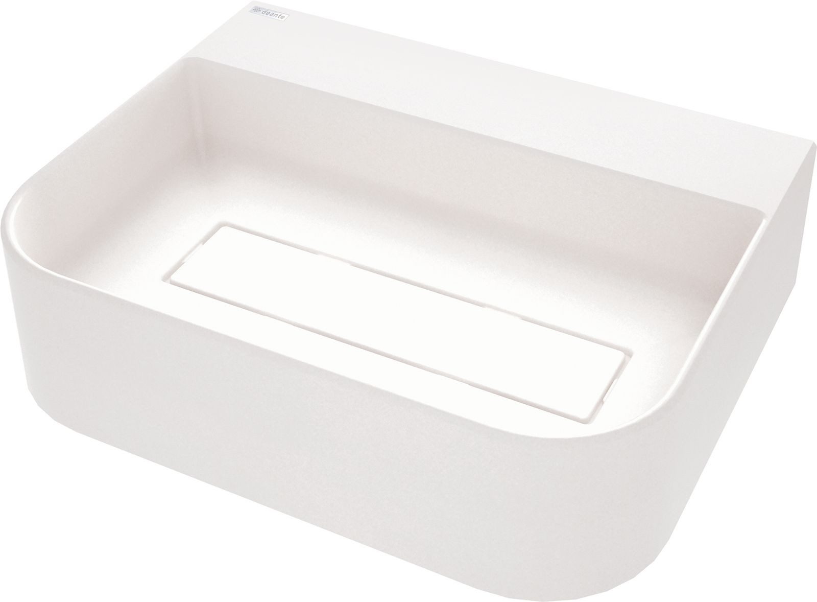 Deante Waschbecken "Arnika" Aufsatzwaschbecken in Granitoptik Weiß (Komplett-Set)