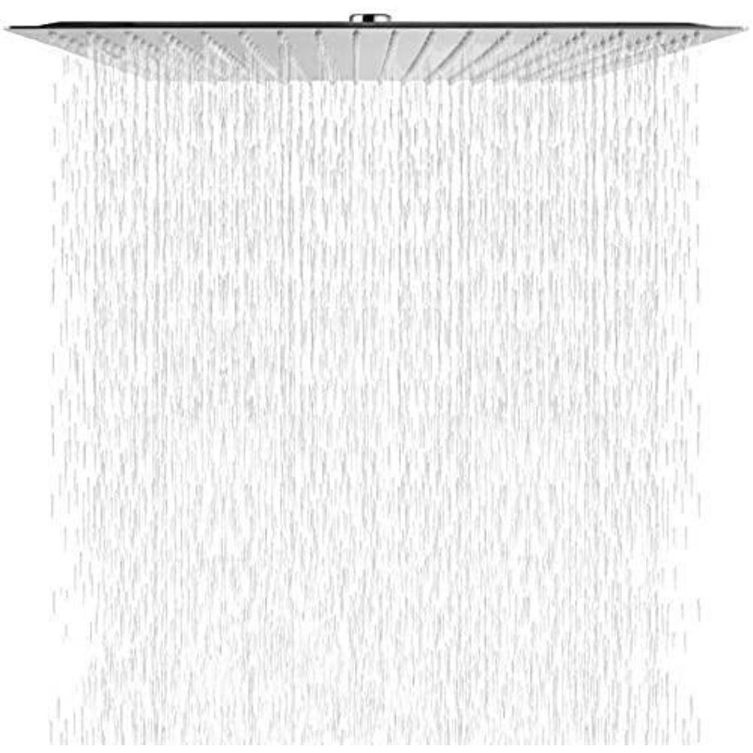 LuxusKollektion Regenduschkopf Duschkopf Regendusche 40x40cm Edelstahl Quadratisch Eckig 16 Zoll