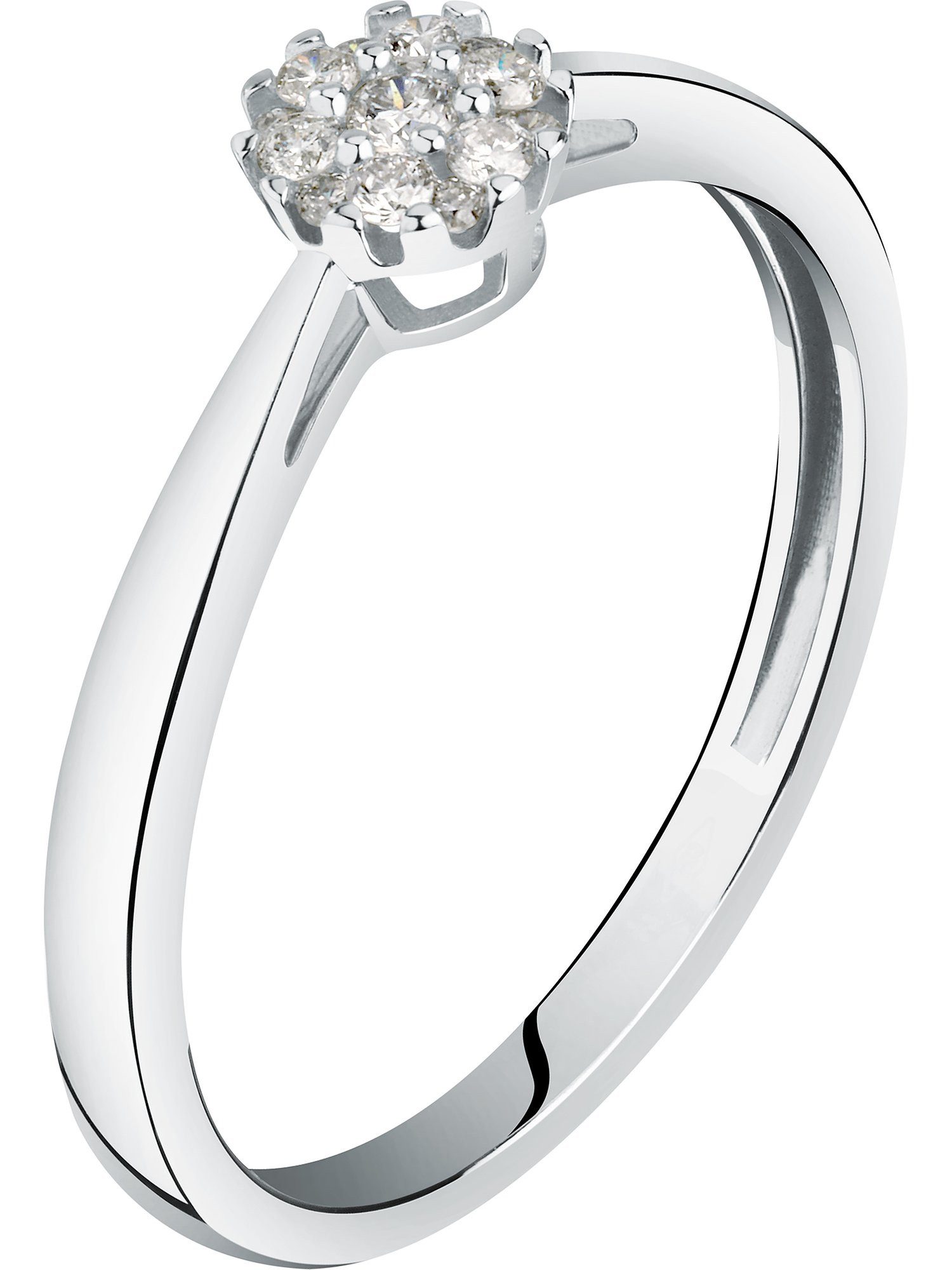 Diamantring CHRIST Damen-Damenring 585er Weißgold 1 Diamant