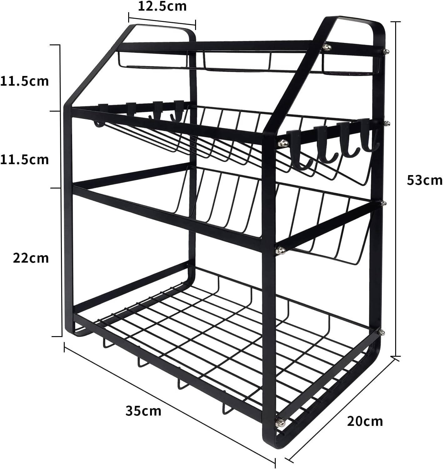 FIVMEN Gewürzregal Gewürzaufbewahrung 4 Ebenen Multifunktionales Gewürzen K günstig online kaufen