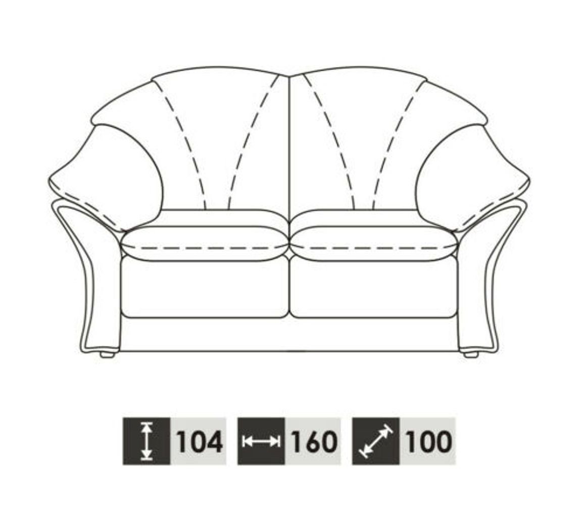 JVmoebel 2-Sitzer, Kunstleder Couchen Moderne Polster Design Couch Sofas Zweisitzer