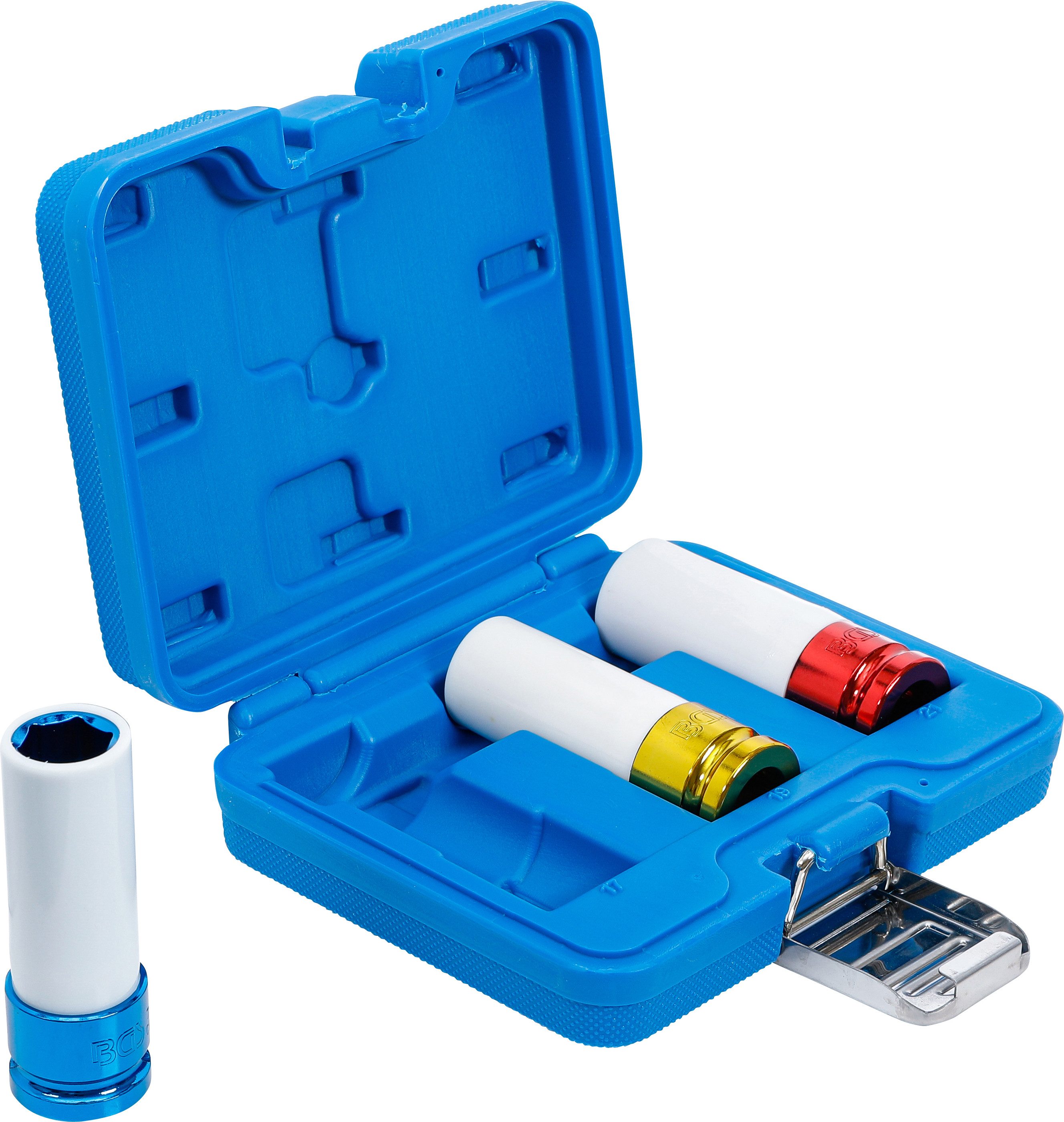 BGS technic Steckschlüssel 3 Kraft-Schoneinsätze, Antrieb Innen-4-kant 1/2", SW17/19/21mm (1 St)