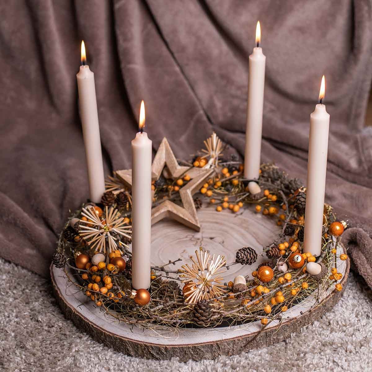 Viana Kerzenhalter Kerzenring Stabkerzenhalter Metall Mattgold günstig online kaufen