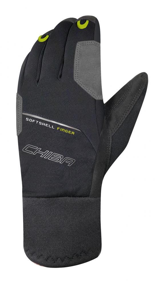 Chiba Fahrradhandschuhe CHIBA Softshell Finger - Radhandschuhe, winddicht, atmungsaktiv, Touch