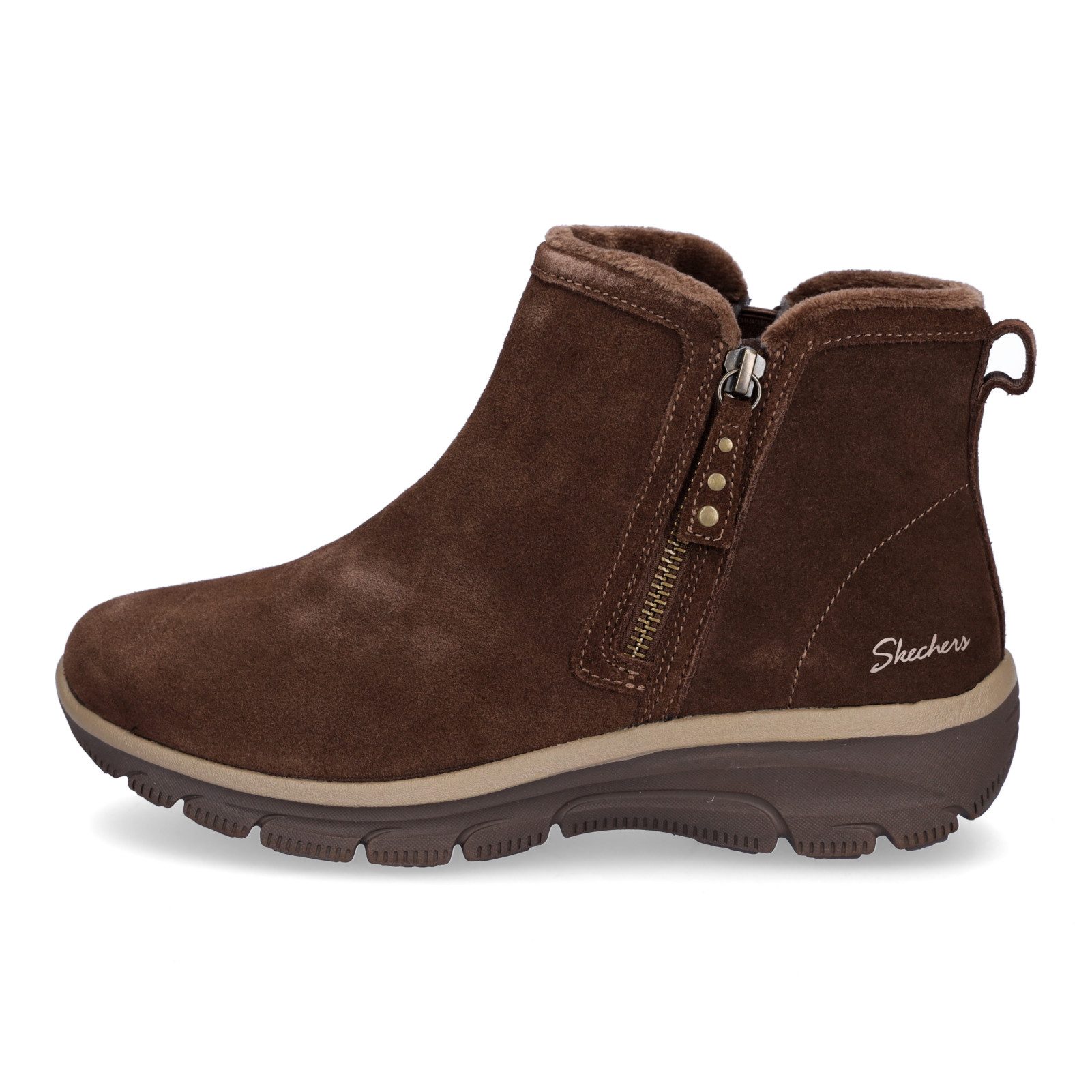 Skechers Skechers Damen Boot Easy Going Urban Zip braun Ankleboots