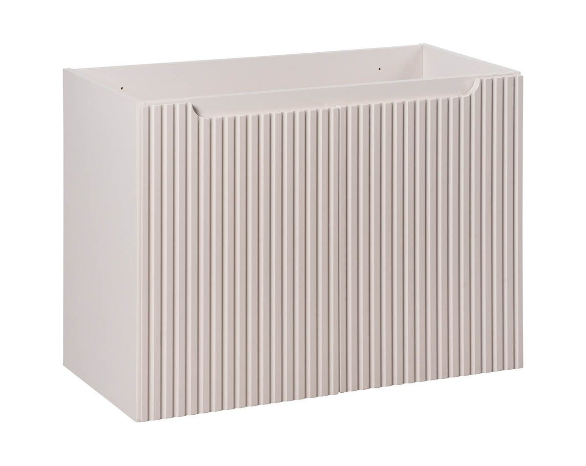 einfachgutemoebel Waschtisch-Set Waschtischunterschrank ILUNA 80cm mit Türen, Kaschmir, (Badmöbel Set, 1-St., Waschtisch Unterschrank)