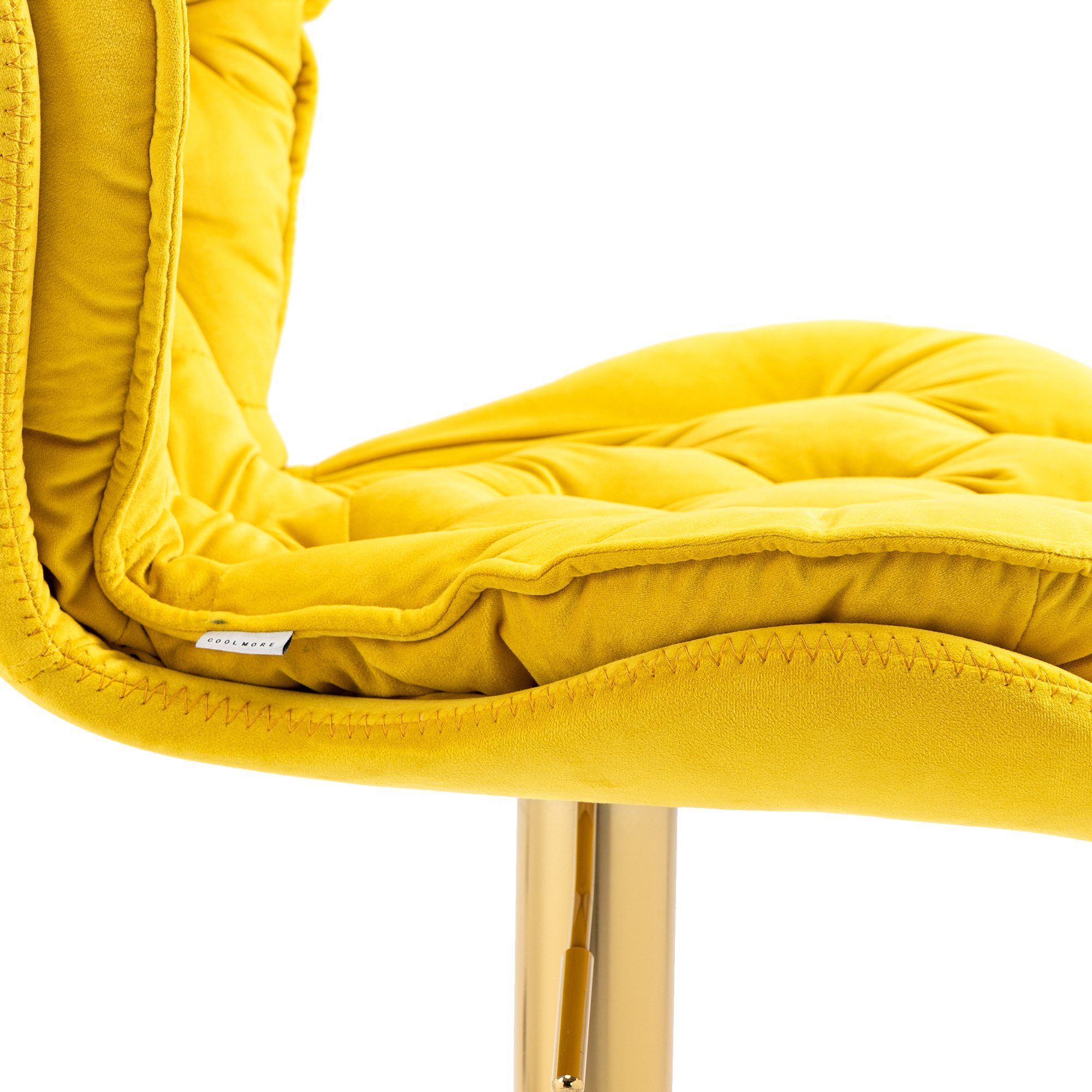 Fußstütze 360-Grad-Höhenverstellung (mit Barstühle REDOM Tresenhocker, Barhocker Küche, gelb für Esszimmer), 360-Grad-Höhenverstellung