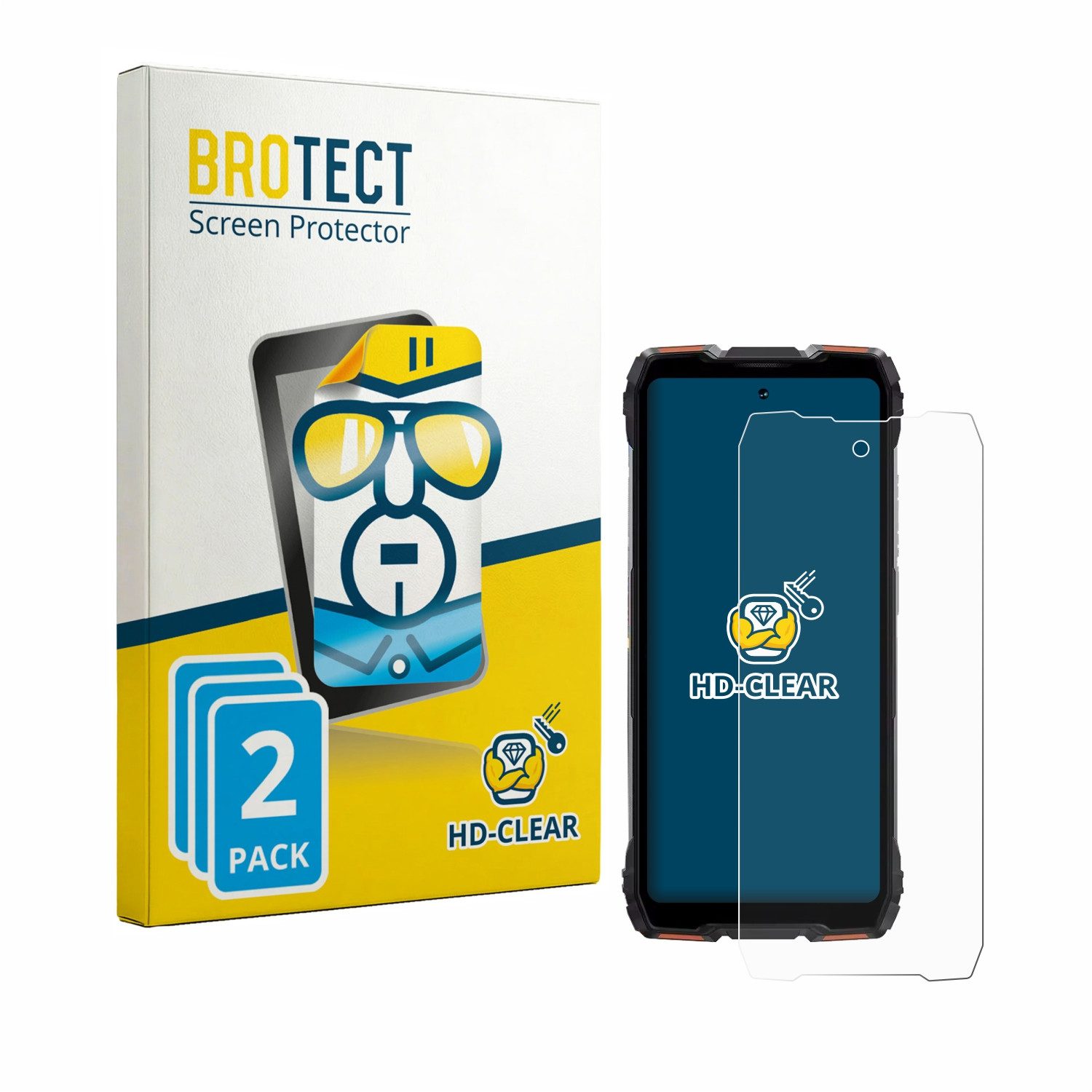 BROTECT Displayschutzfolie Schutzfolie für Blackview Rock 3, 2 Stück, Displayschutz Schutz Folie Klar Transparent