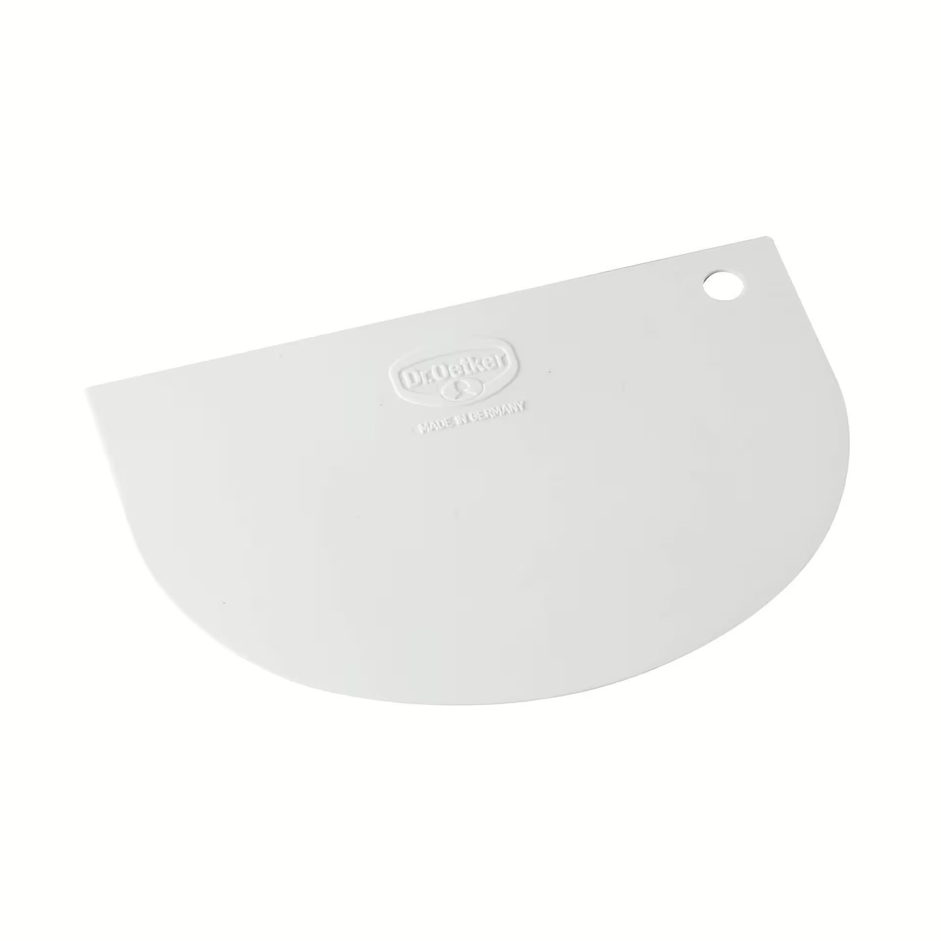 Zenker Backformen Teigschaber Teigschaberkarte Classic weiß 12 cm flexibel, Flexibles Material, bogenförmige und gerade Seite