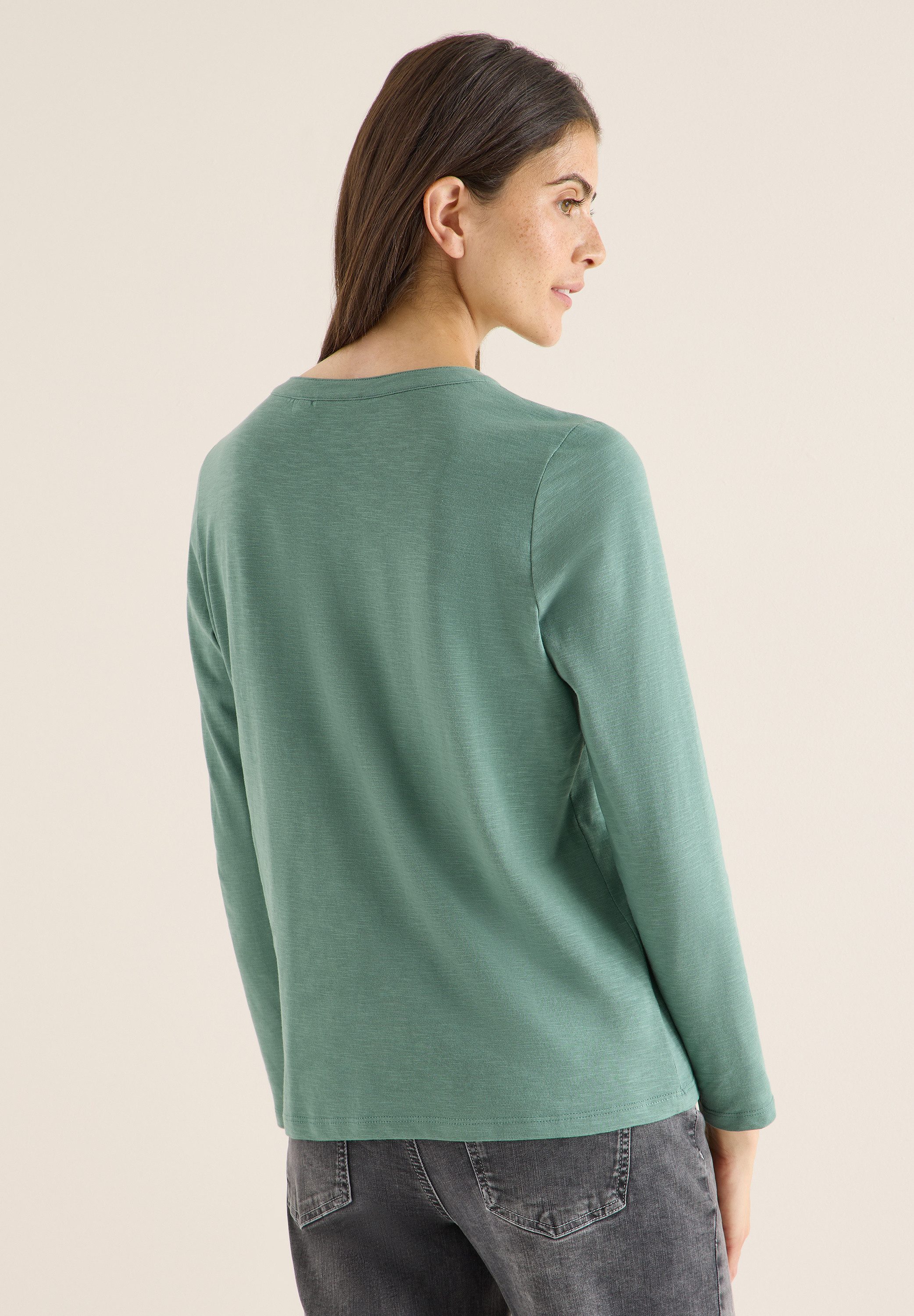 CECIL Langarmshirt aus reiner Baumwolle günstig online kaufen