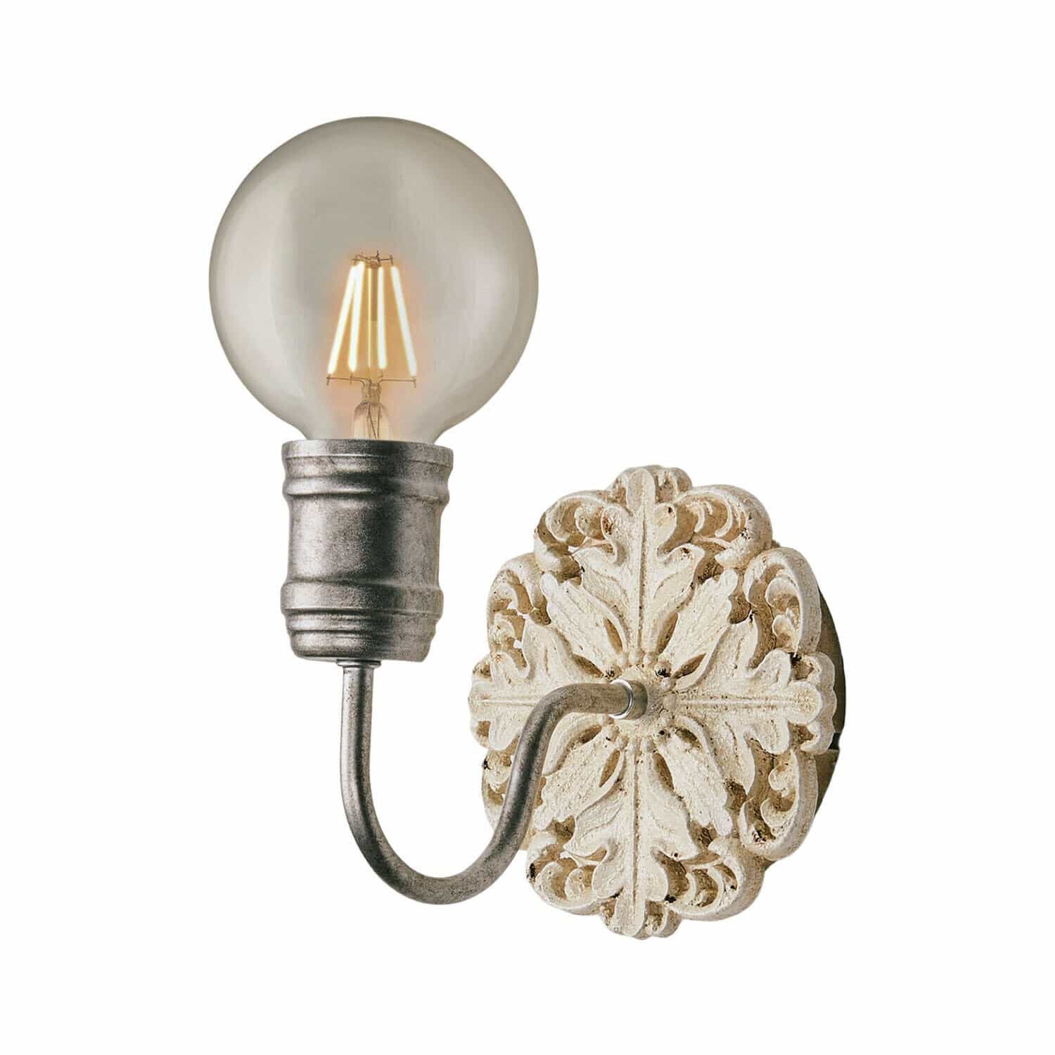 Mirabeau Wandleuchte Wandlampe Rosavelle antikcreme/silber