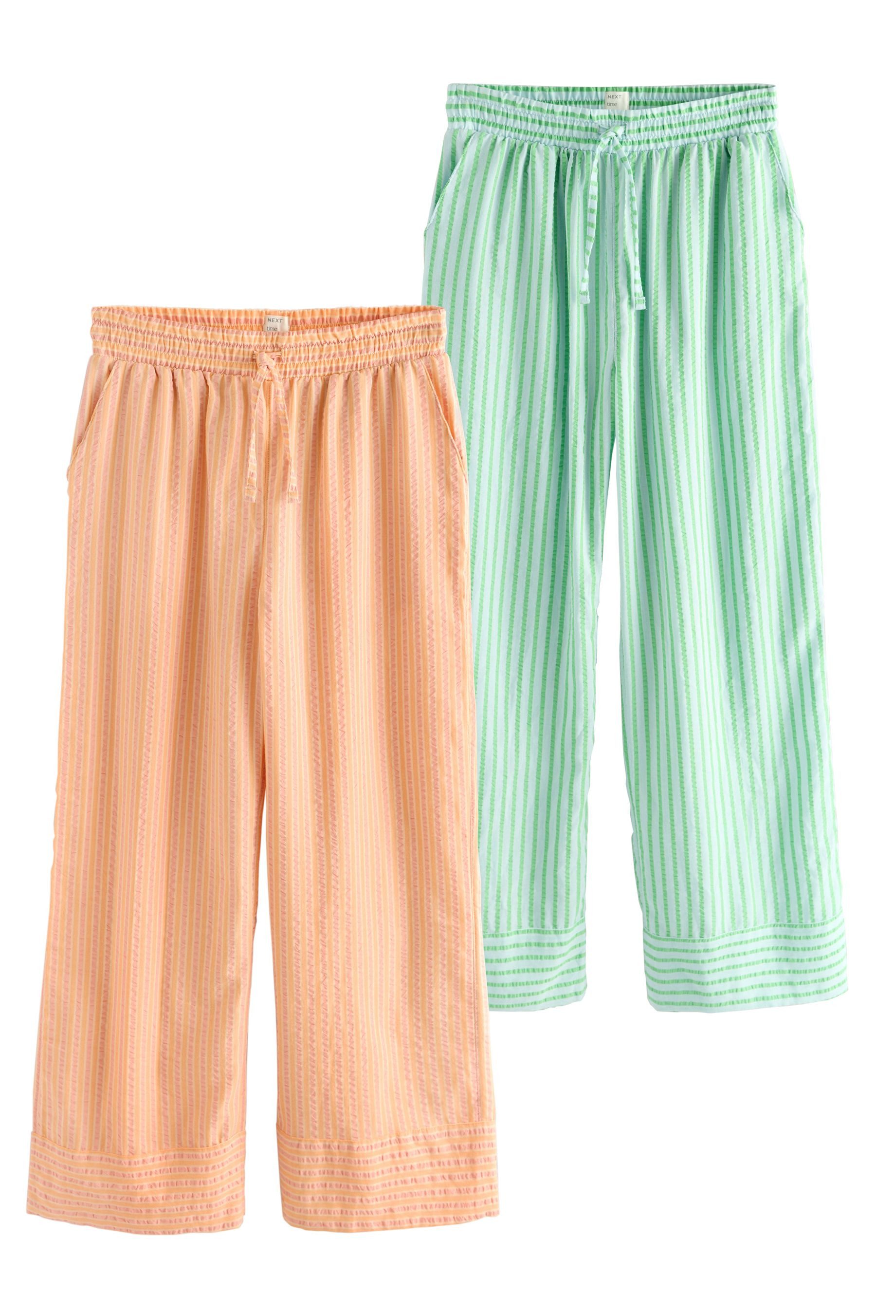 Next Pyjamahose Strukturierte Schlafanzughosen im 2er-Pack (2-tlg) günstig online kaufen