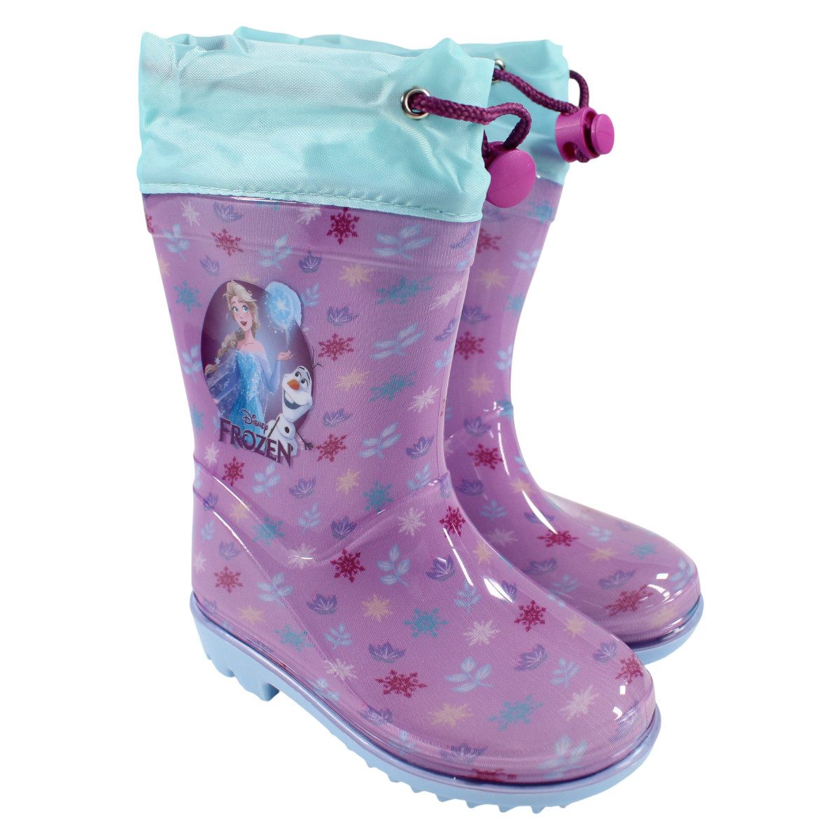 Disney Frozen Frozen die Eiskönigin Anna+Elsa Regenstiefel Mädchen 24 - 32 Gummistiefel Mädchen Regenkleidung Eiskönigin