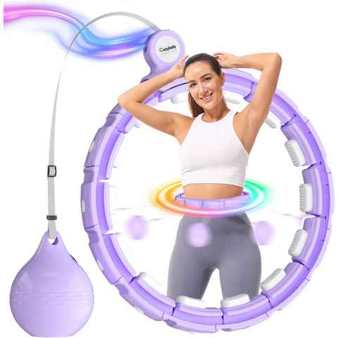 keystar Hula-Hoop-Reifen mit intelligentem Digitalzähler und 18 abnehmbaren Teilen, (75cm bis 125cm Taillenumfang, Massagenoppen für entspannendes Hula Hoop Erlebnis, 18-tlg., Perfekt für effektiven Gewichtsverlust und Spaß beim Training)