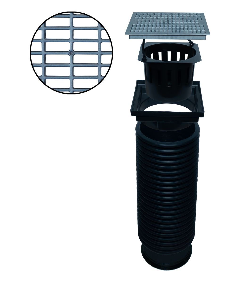 ACO Severin Ahlmann GmbH & Co. KG Entwässerungsrinne Versickerungsschacht - Aufnahmevolumen bis zu 700 l, 2-St., inkl. Vlies zur Ummantelung des Schachtes