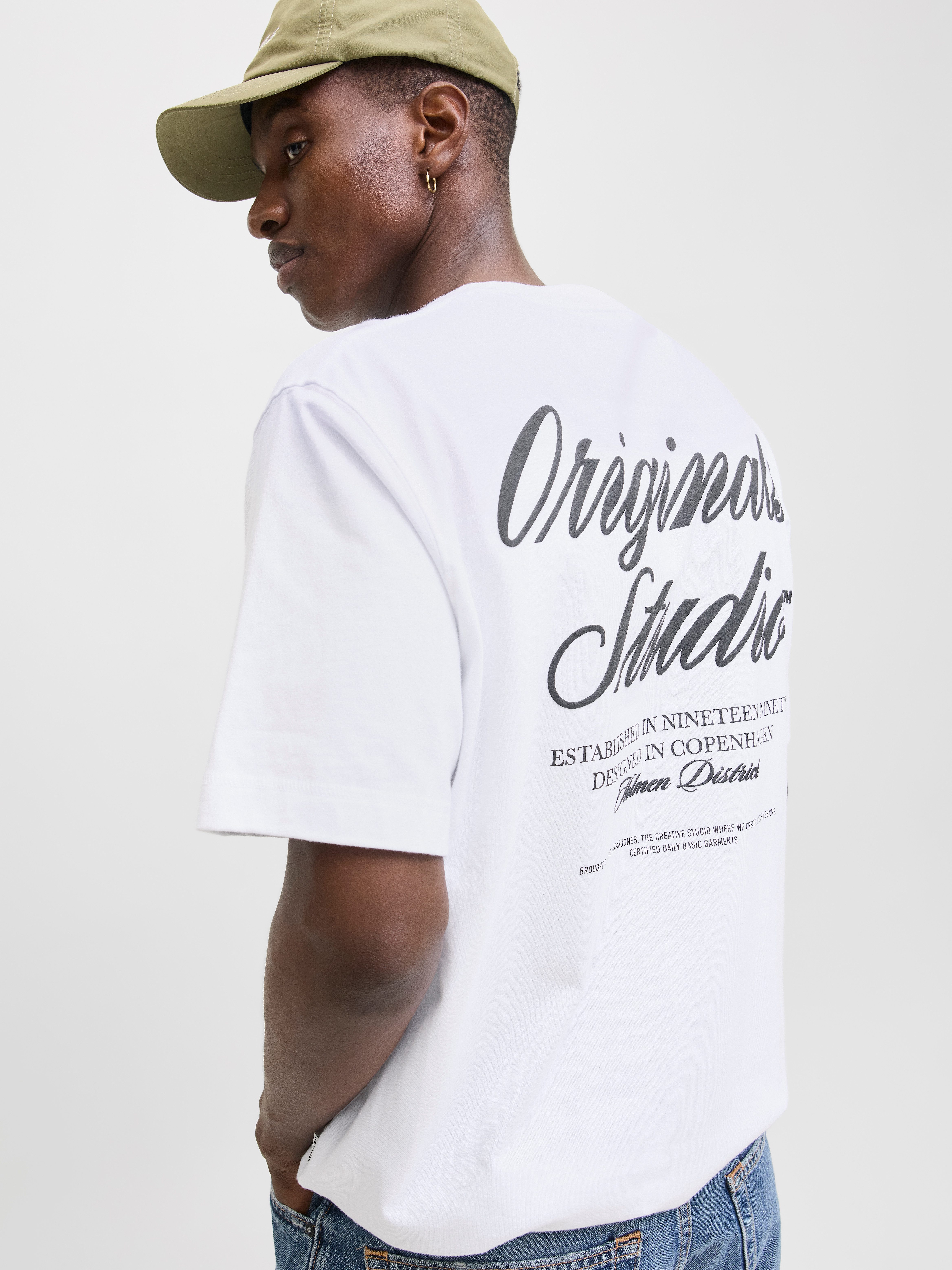 Jack & Jones Herren Rundhals T-Shirt JORNORREBRO TYPO TEE SS CREW NECK - Re günstig online kaufen