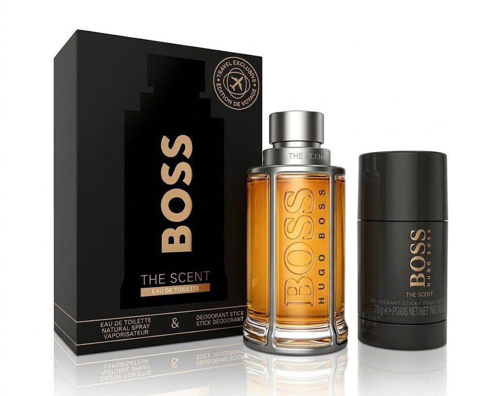 BOSS Duft-Set Hugo Boss The Scent For Him Eau de Toilette 100ml + Deo Stick 75ml, 1-tlg., für Männer