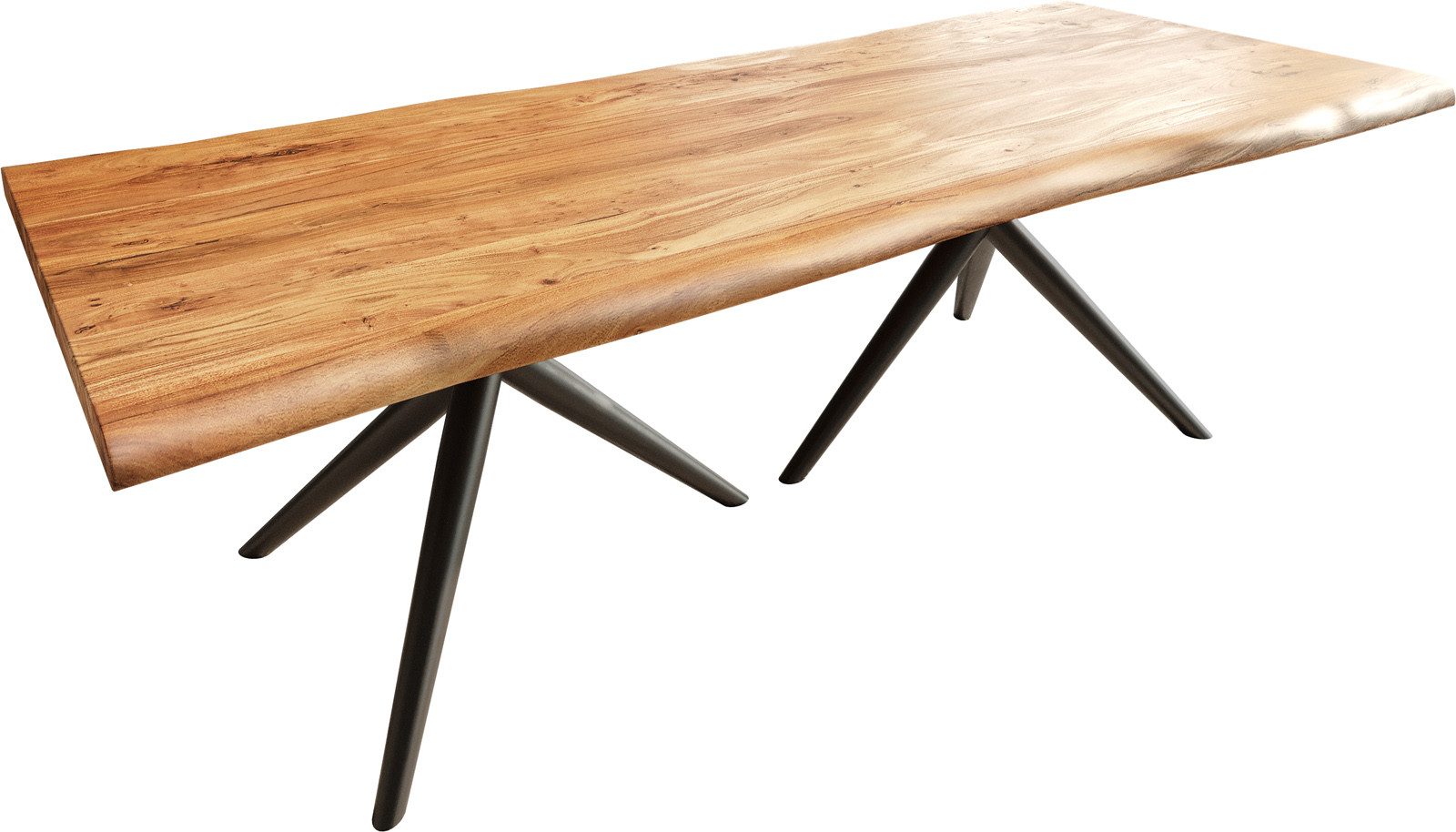 DELIFE Esstisch Edge, Akazie Natur 240x100 günstig online kaufen