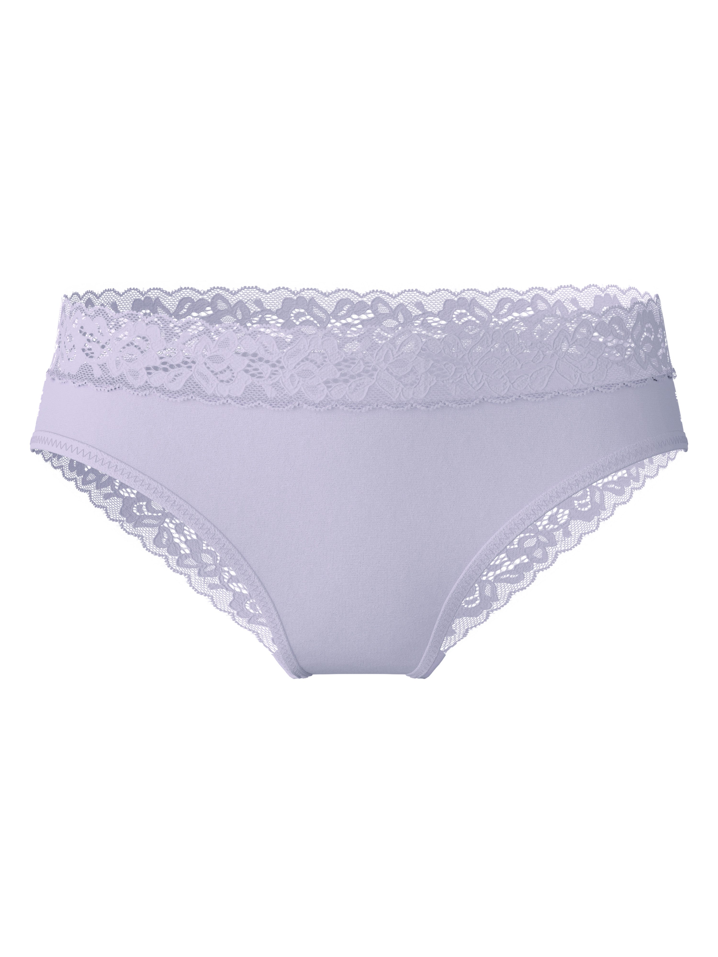 CALIDA Slip Natural Comfort Lace verspielte Spitze, Regular-Cut, elastischer Single Jersey, weich