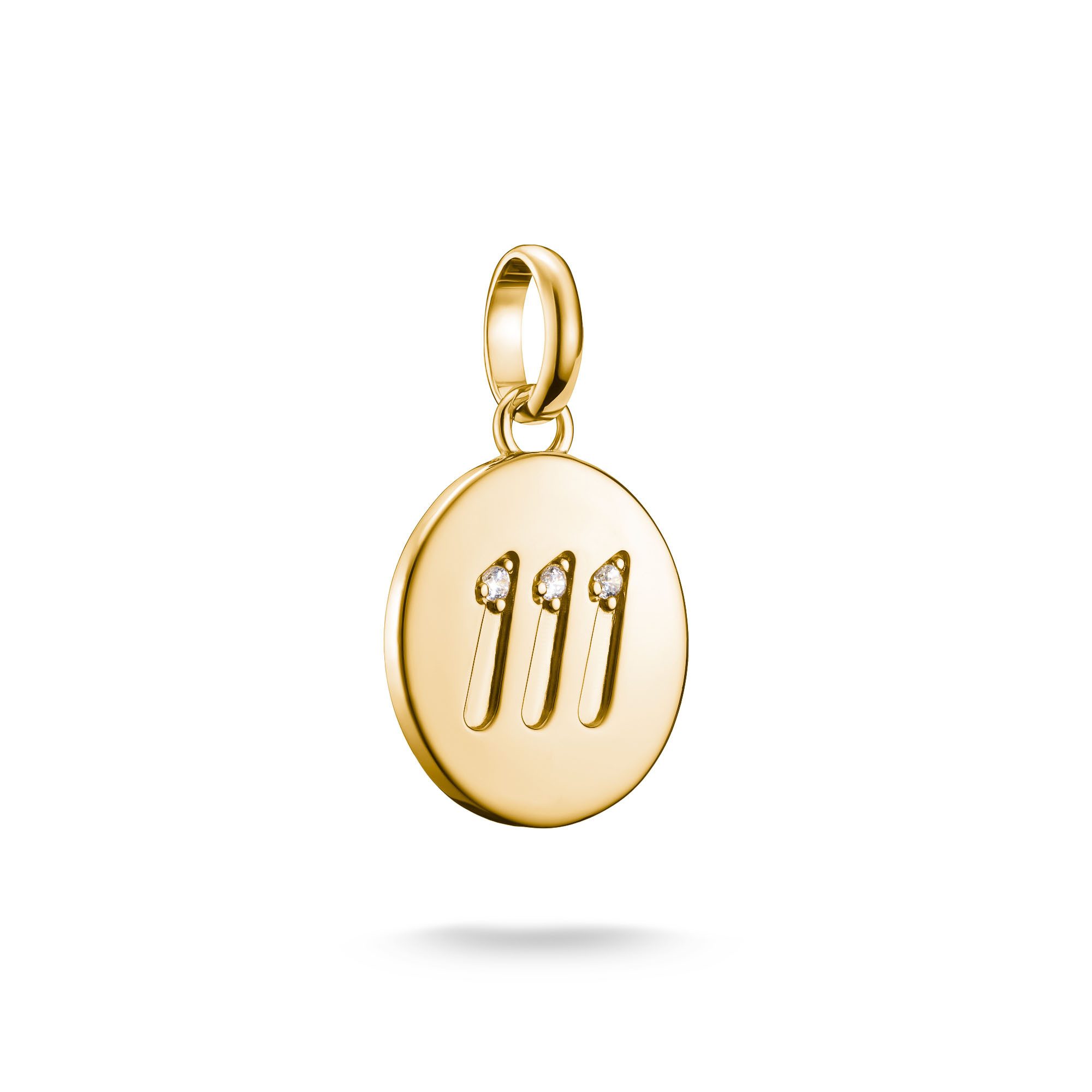 Charm-Einhänger Charm Angel Number 111 vergoldet - Connect