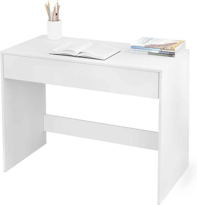 EUGAD Schreibtisch (1-St), Bürotisch PC Tisch mit Schublade&Stauraum