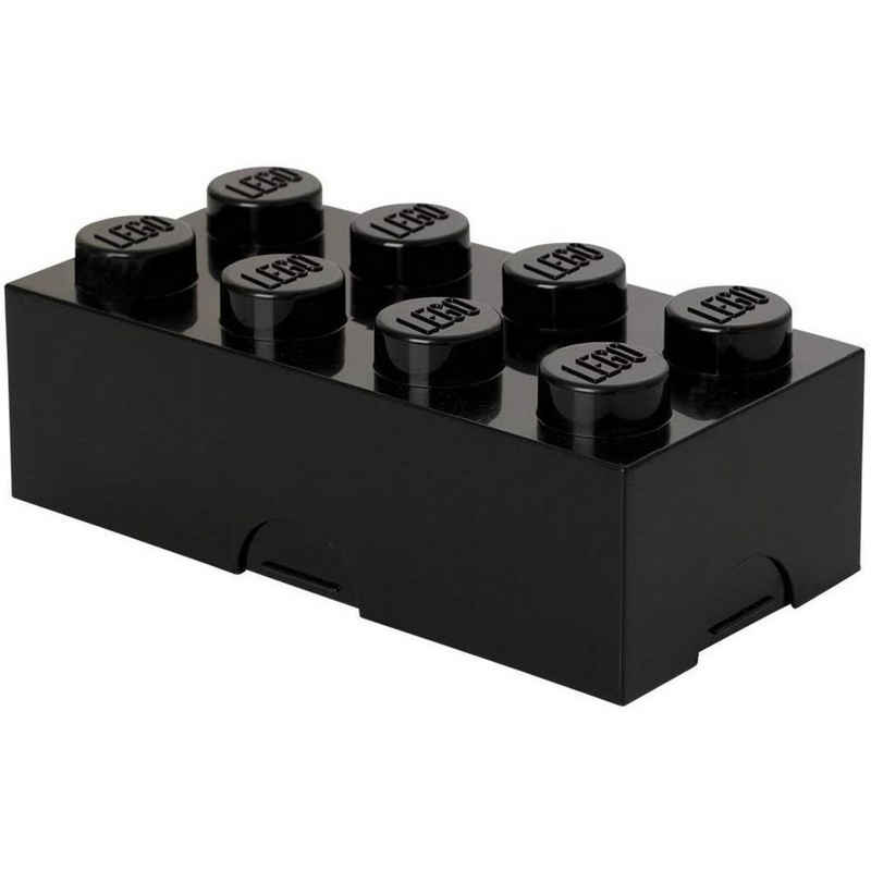 Room Copenhagen Lunchbox LEGO® 8 Schwarz, mit 8 Noppen, Baustein-Form