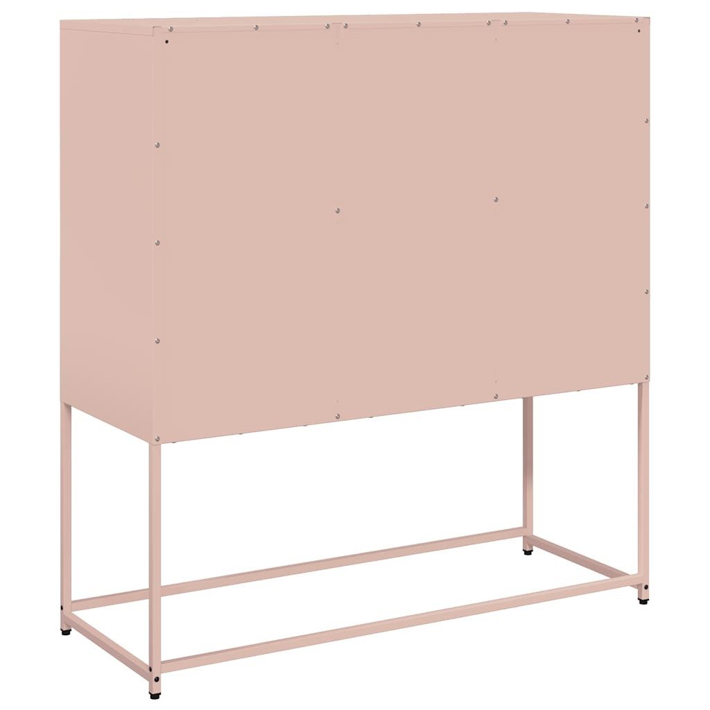 vidaXL Sideboard Sideboard Rosa 100,5x39x107 cm Kaltgewalzter Stahl (1 St)