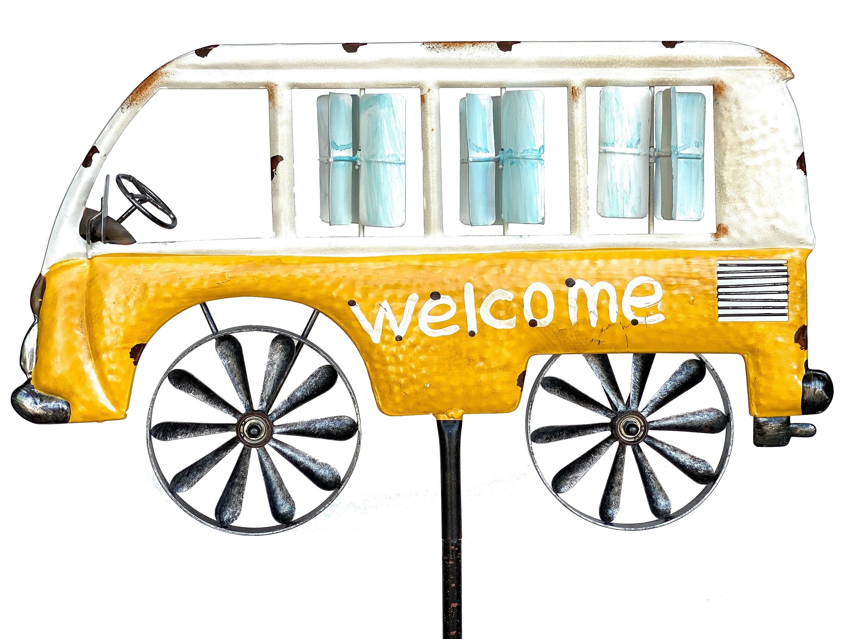 DanDiBo Gartenstecker Metall Bus Auto XL günstig online kaufen
