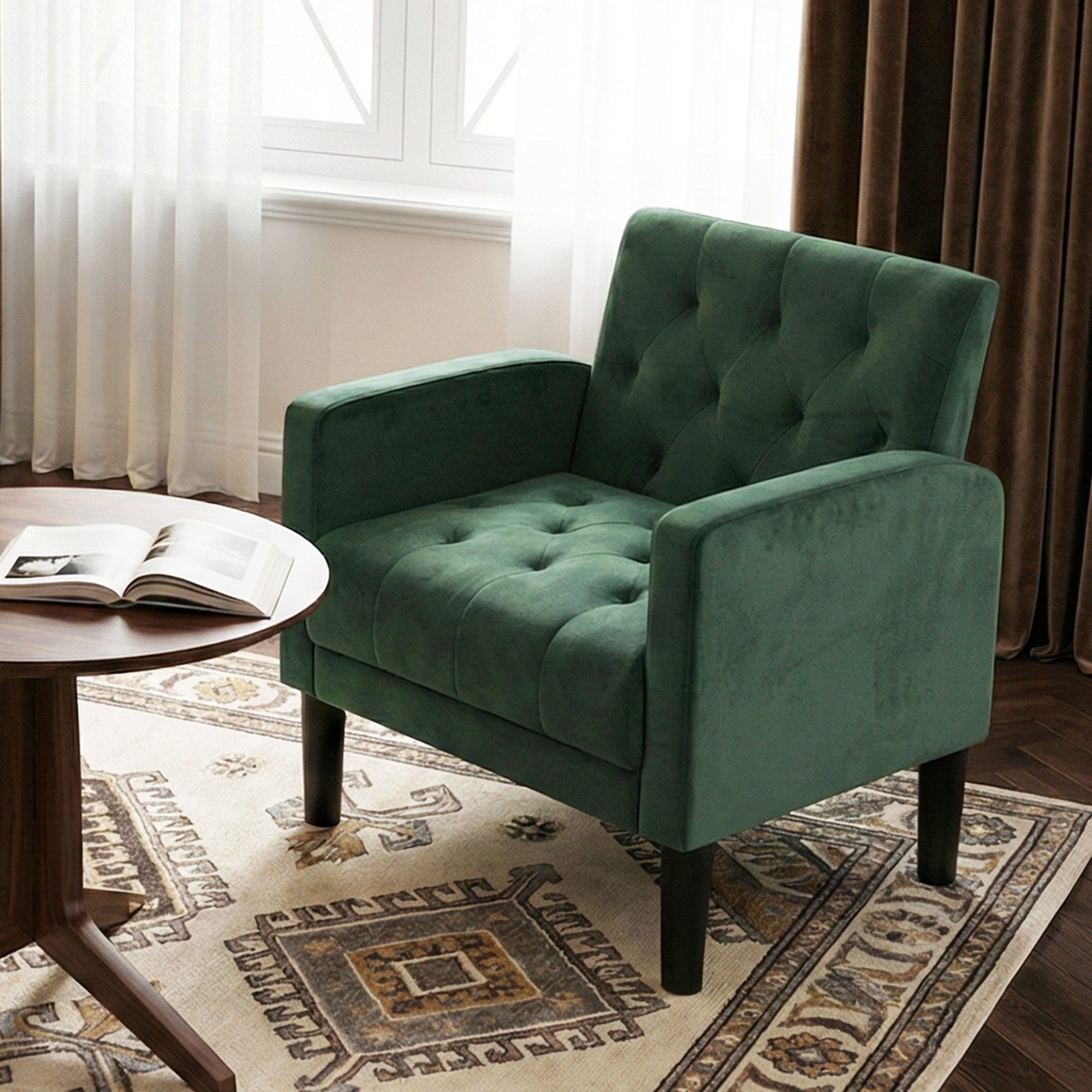 GRAVFORCE Ohrensessel Polstersessel Modern Loungesessel Wohnzimmer (1-St), Stoff bis 136 kg