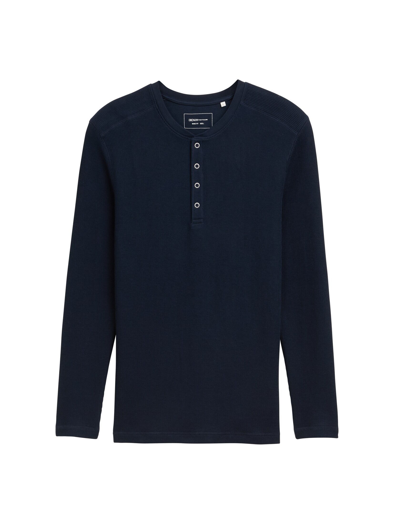 TOM TAILOR Denim T-Shirt Henley Langarmshirt günstig online kaufen