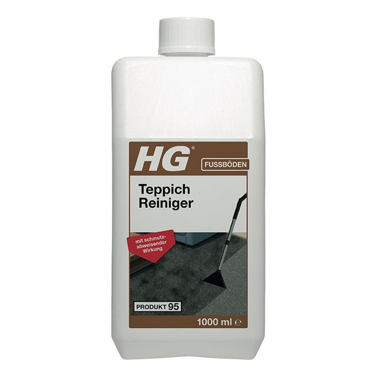 HG HG Teppich Reiniger 1L (Produkt 95) - Entfernt gründlich Schmutz (1er Fussbodenreiniger