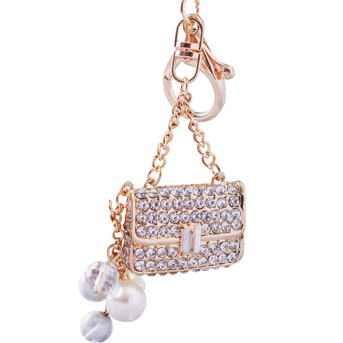 CTGtree Schlüsselanhänger Schlüsselanhänger in Handtaschenform Perlen Rucksackanhänger (1-tlg)
