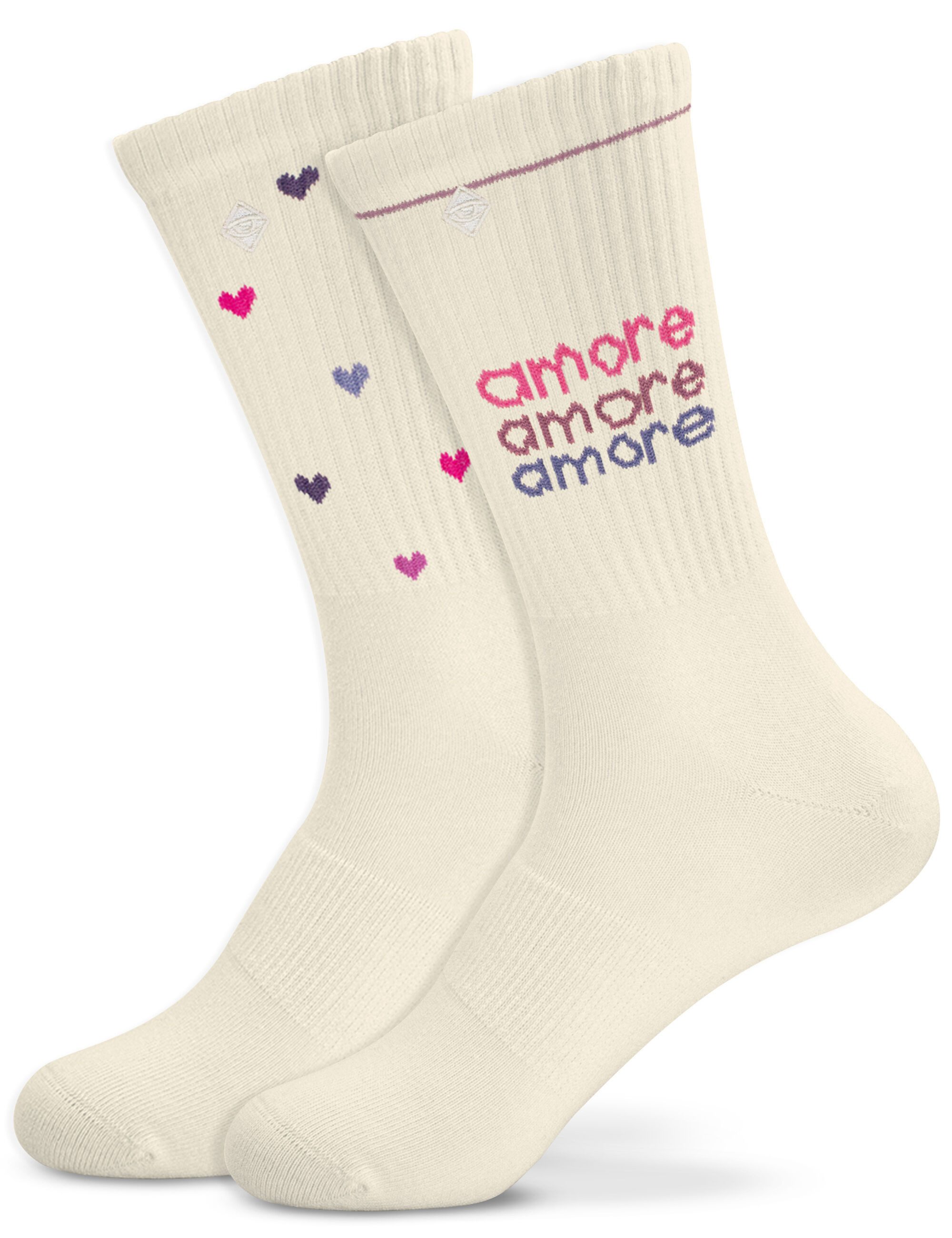 J.Clay Socken Set Amor, Color Heart (2-Paar) Made in EU