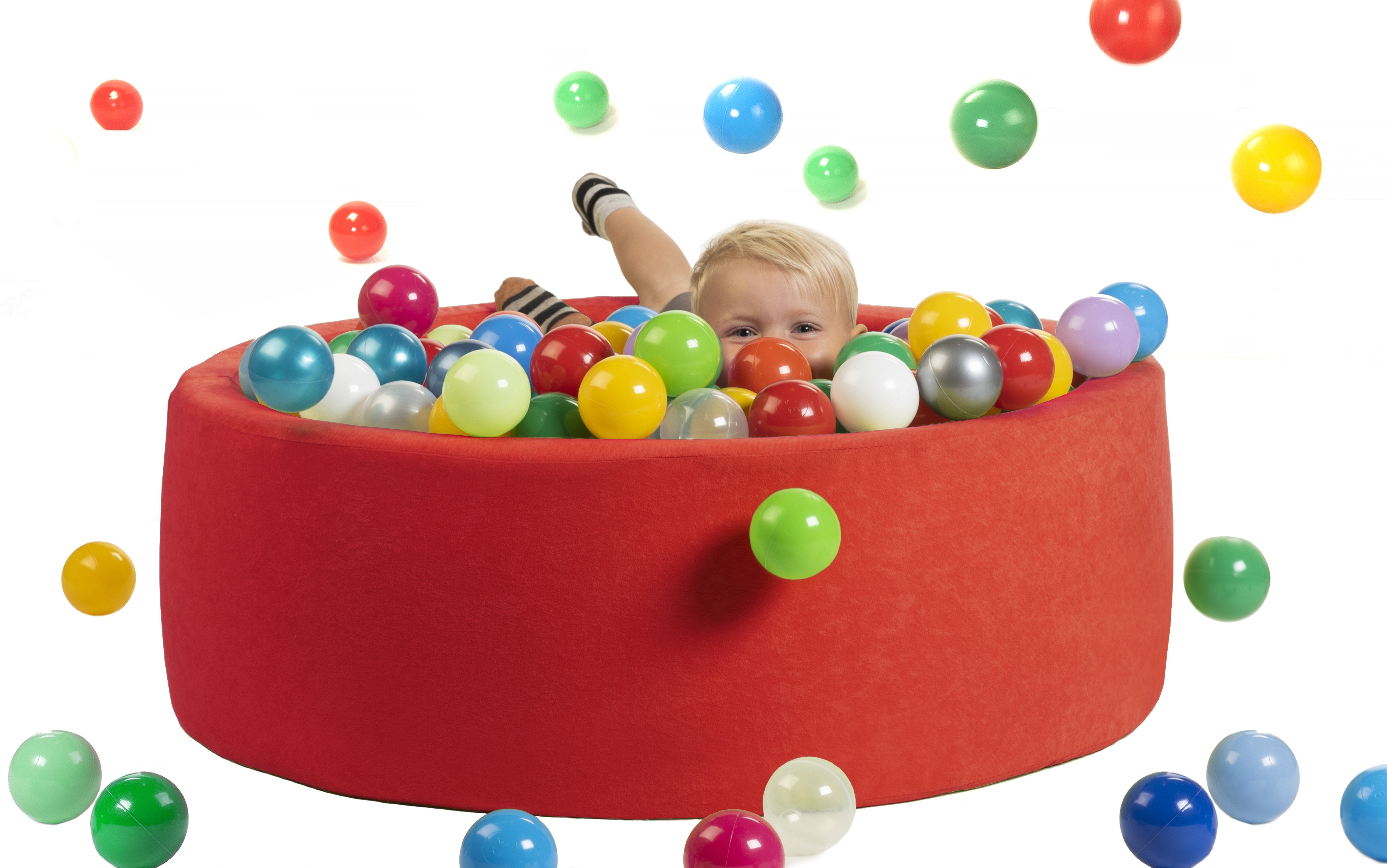 sunnypillow Мячиbad-Bälle für Baby Kinder mit bunten Мячиn (400-St), Rot - mit 400 Мячиn