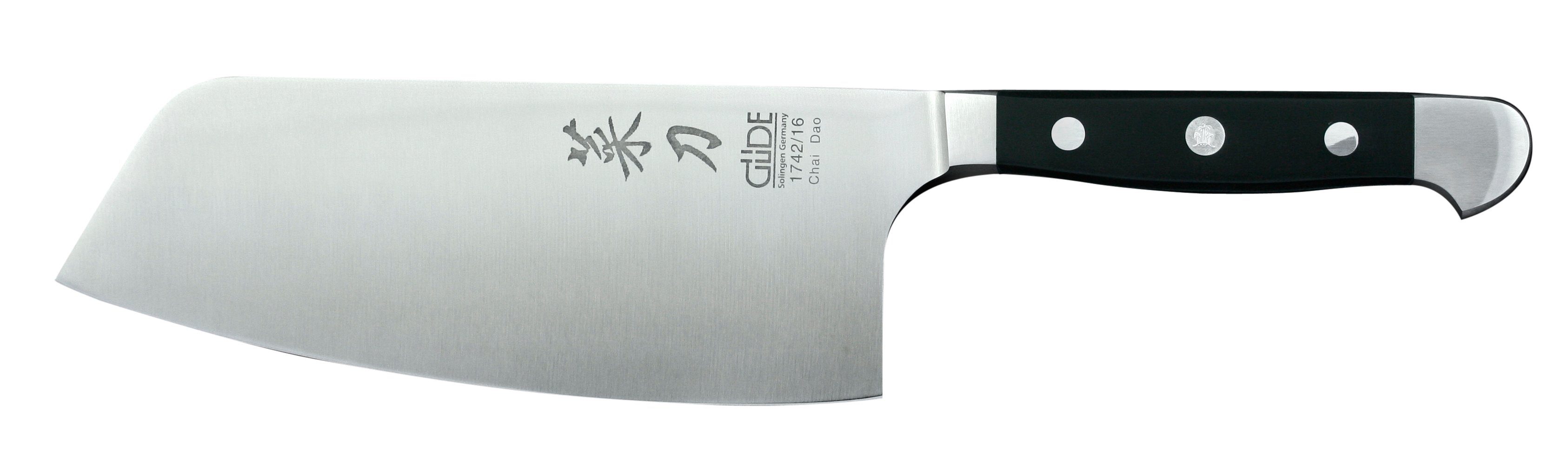 Güde Messer Solingen Kochmesser Alpha, Chai Dao Messer 16 cm - CVM-Messerstahl - Griffschalen